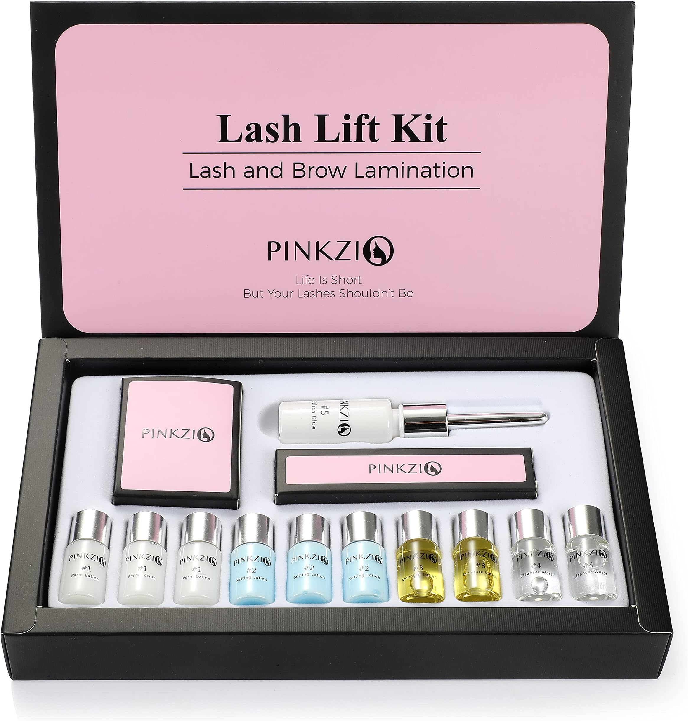 Lash Lift Kit Eyelash Perm Kit, Professional Eyelash Lash Curling, Semi-Permanent Curling Perming Suitable For Salon, Pink