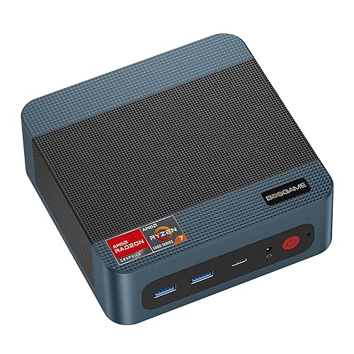 BOSGAME P3 Lite Mini PC Gaming Computers Ryzen 7 6800H, Radeon 680M Graphics, 24GB DDR5 RAM, 1TB PCIe 4.0x4 SSD,Triple Display (HDMI/DP/USB4),USB4 8K 60Hz,WiFi 6E,BT5.2,Dual 2.5GbE LAN