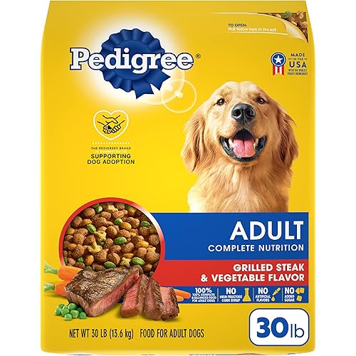 Pedigree Adult Complete Nutrition Grilled Steak & Vegetable Flavor Dry Dog Food 30 Pounds