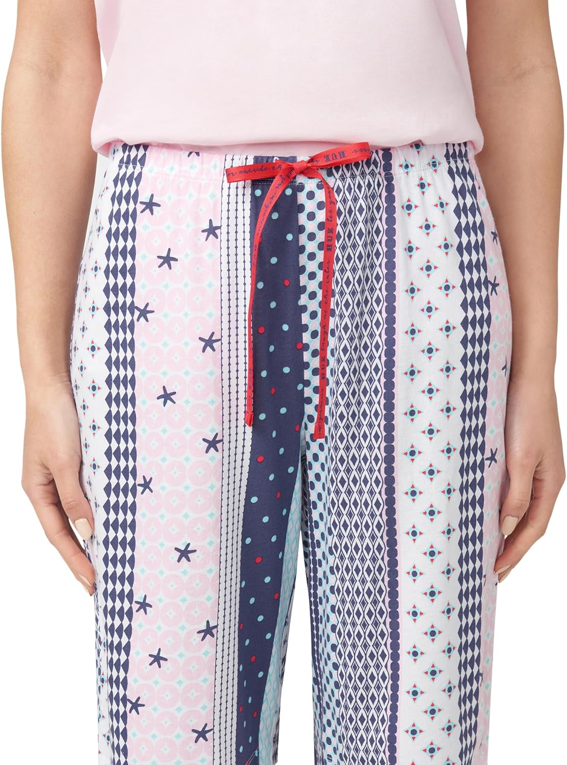 HUE Women's Summer Vacation Pajama Separates, Soft, Whimsical Print Pjs with Tropical Beach Themes, Flip Flops, Cocktails - Image 3