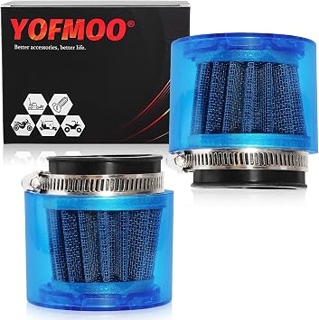 Air Filter Cleaner 35mm Splash Proof Plastic Cover Waterproof for Motorcycle ATV Quad Scooter Go Kart Moped Pit Dirt Super Pocket Bike 50cc-90cc 110cc 125cc Universal Pack of 2