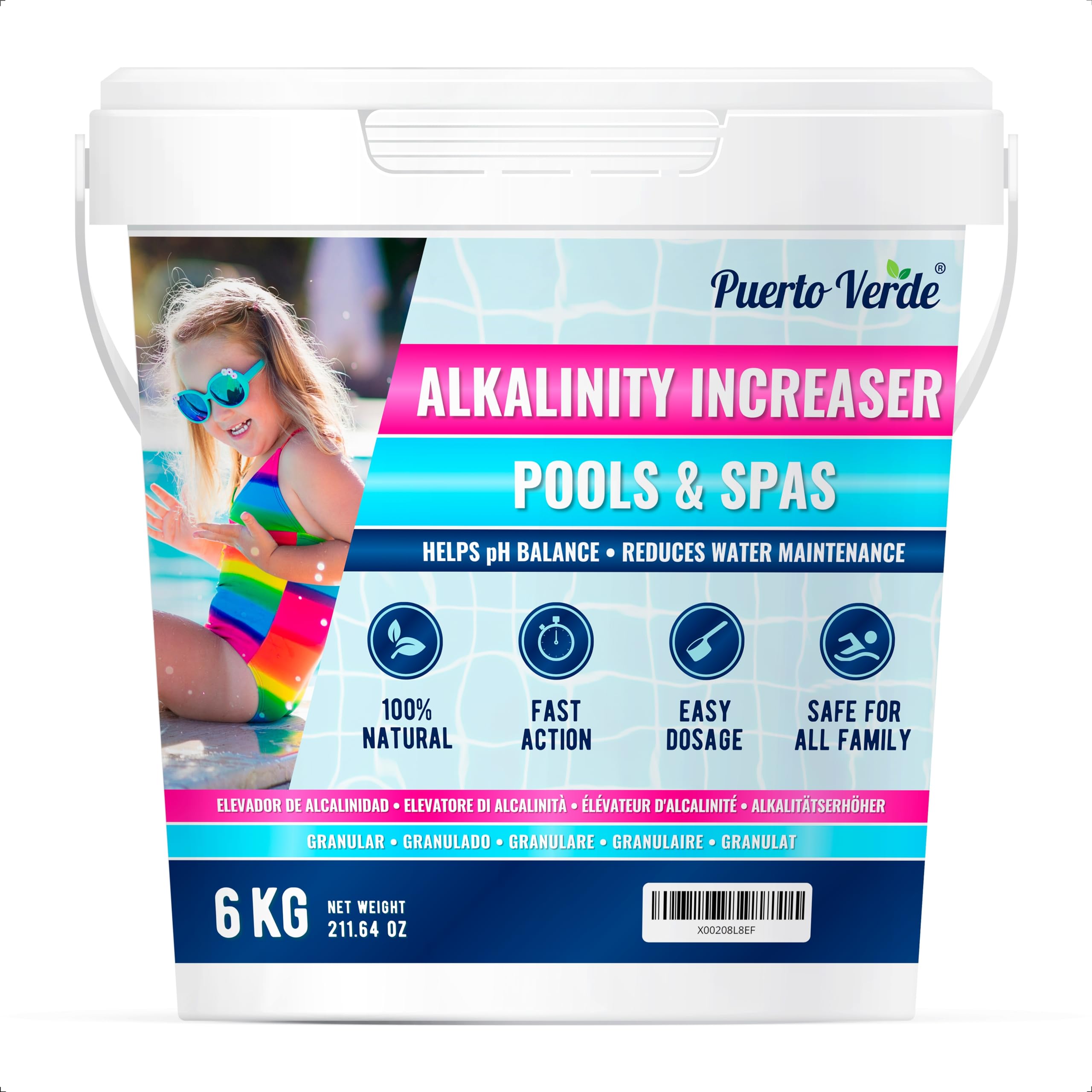Correcteur Alcalinité Piscine 6 Kg Augmente TAC Corrige pH Poudre