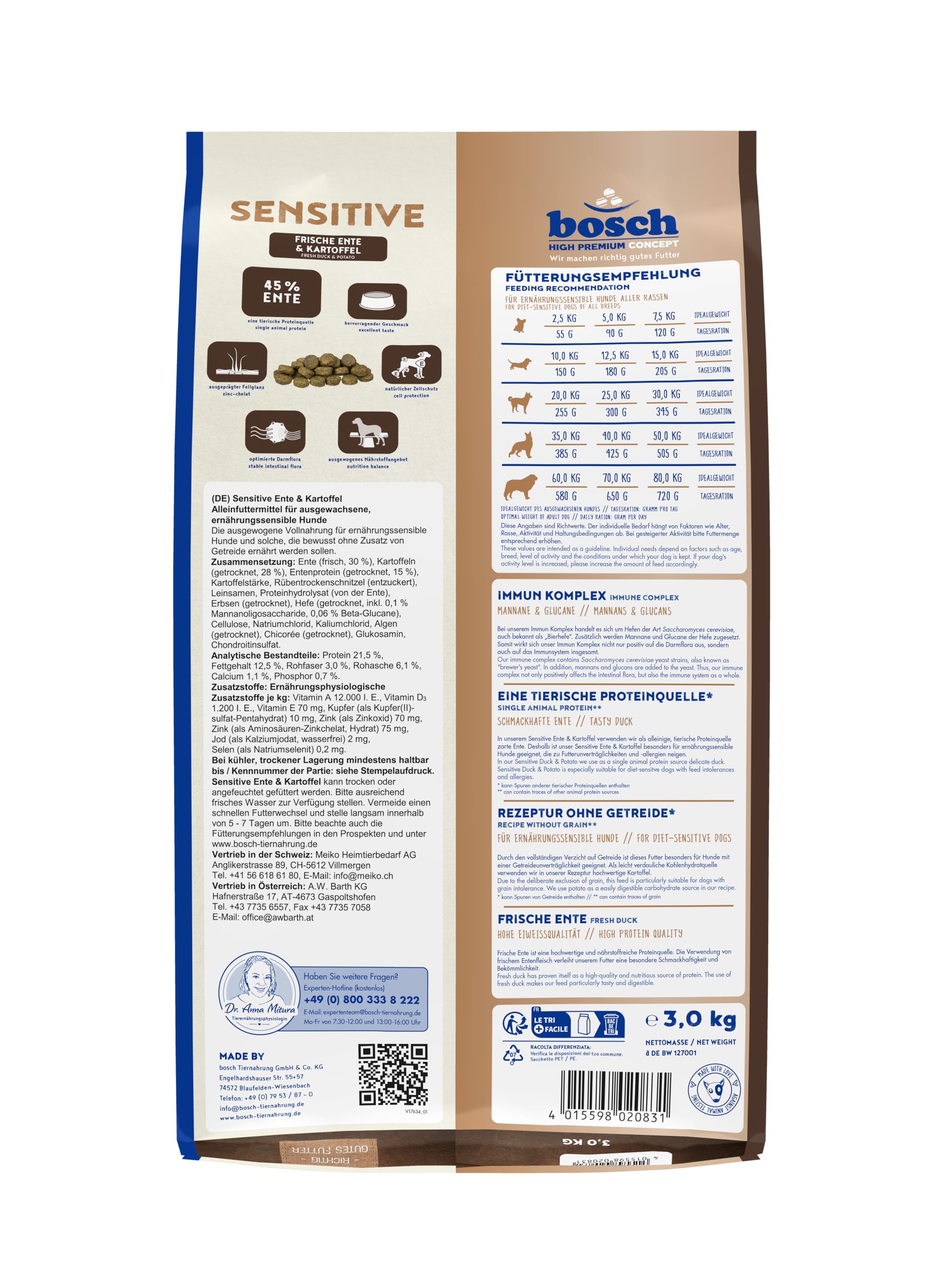 Bosch Tiernahrung 80890015 Sucha Karma dla Psów, 15 kg