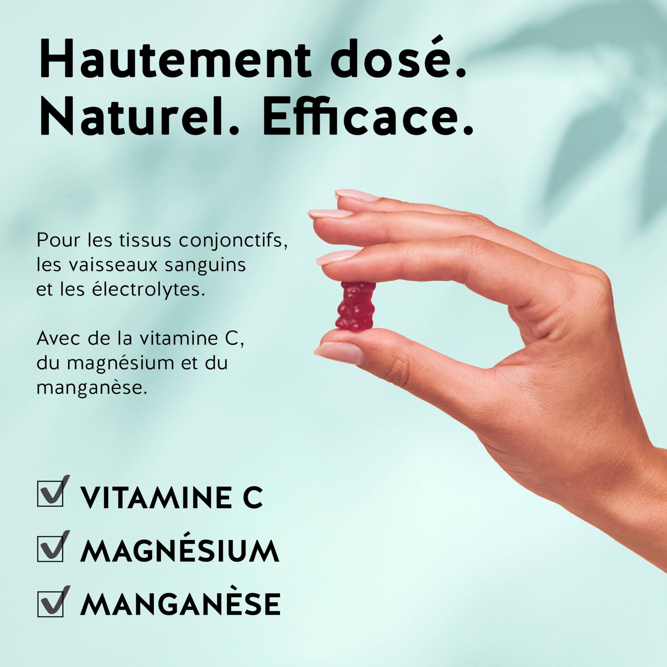 Jambes Légères Drainage & Circulation Gummies – Vitamine C, Magnésium, Manganèse & Extraits Végétaux – 60 unités (1 mois) – Sans sucres ajoutés, Vegan – Bears with Benefits