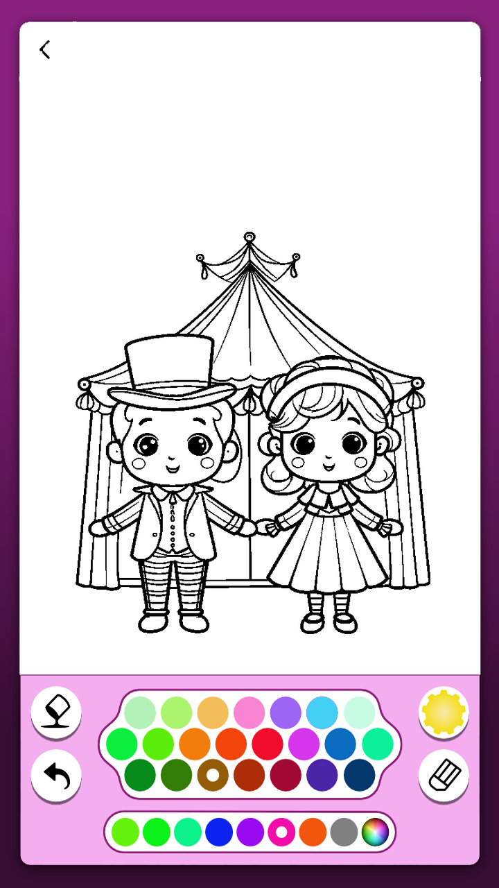 Circus Coloring Book & Drawing App, Clowns and Performers, Big Top Fun ...