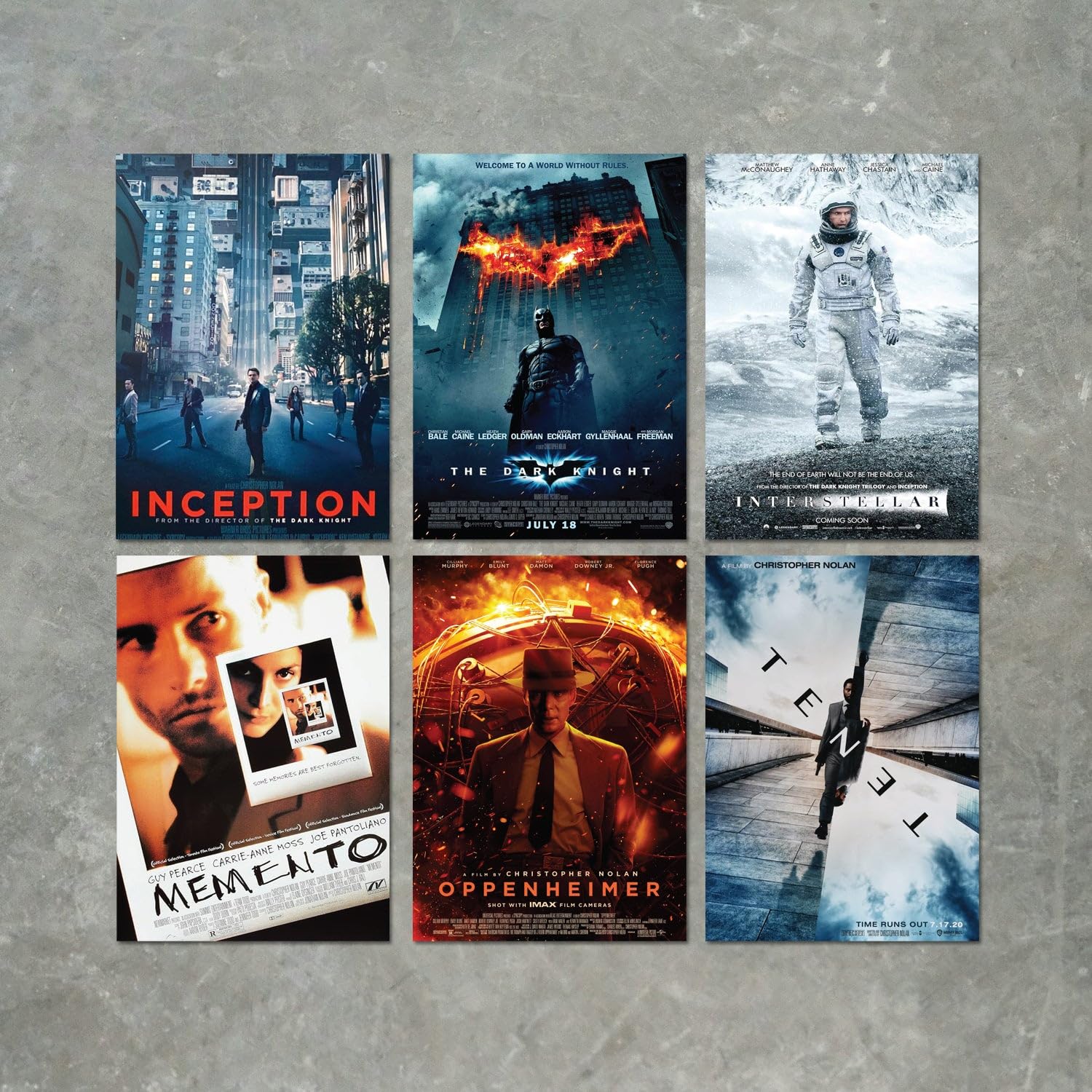 FoxyPrinting Christopher Nolan Movies and Film Poster Print Packs - 6 POSTERS, Size A3
