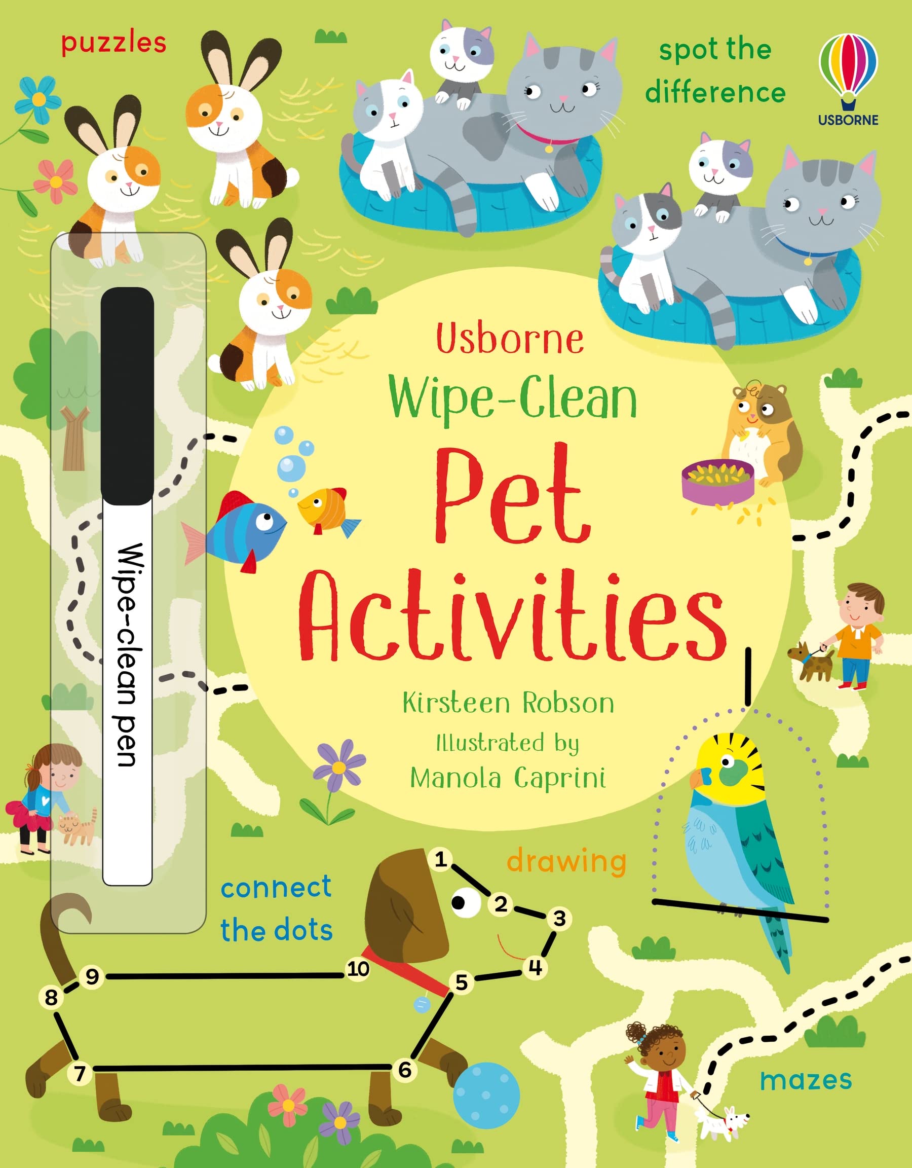 Wipe-Clean Pet Activities by Kirsteen Robson (Paperback Book)
