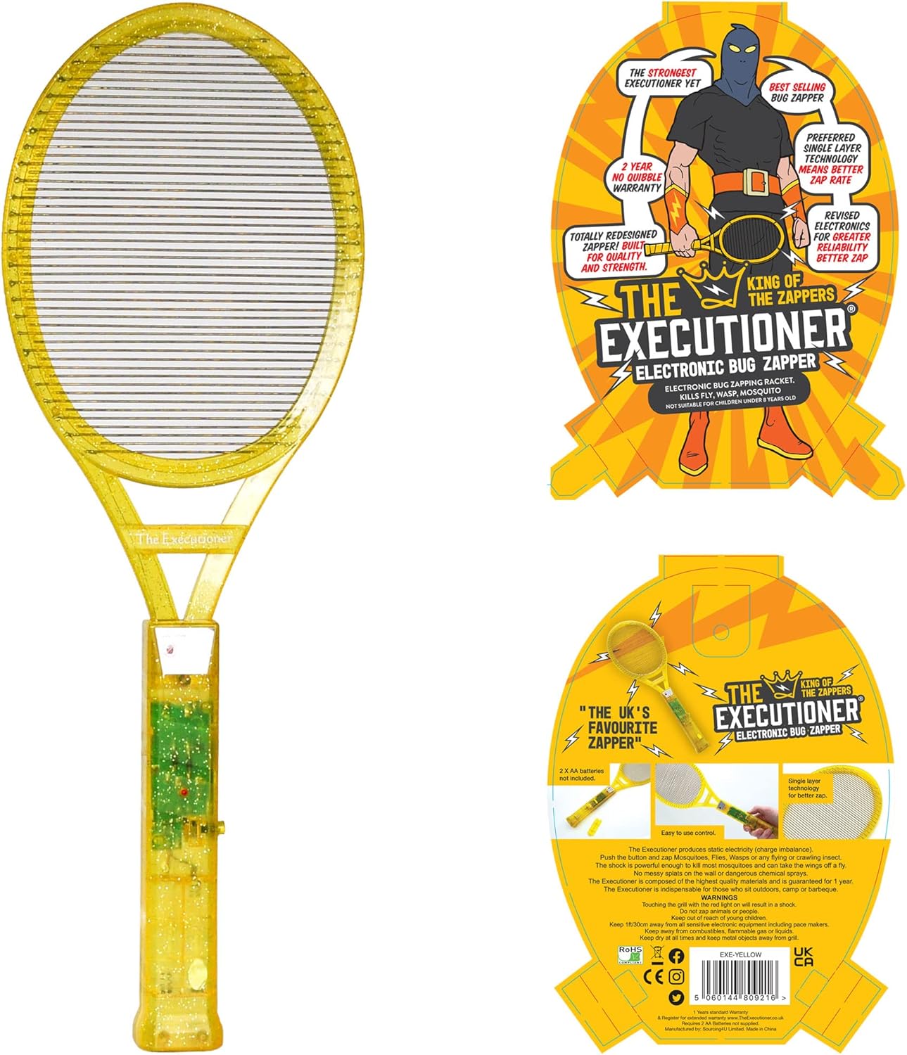 The Executioner Fly Zapper Mosquito, Wasp, Bug, Insect Killer Swatter Electric Fly
