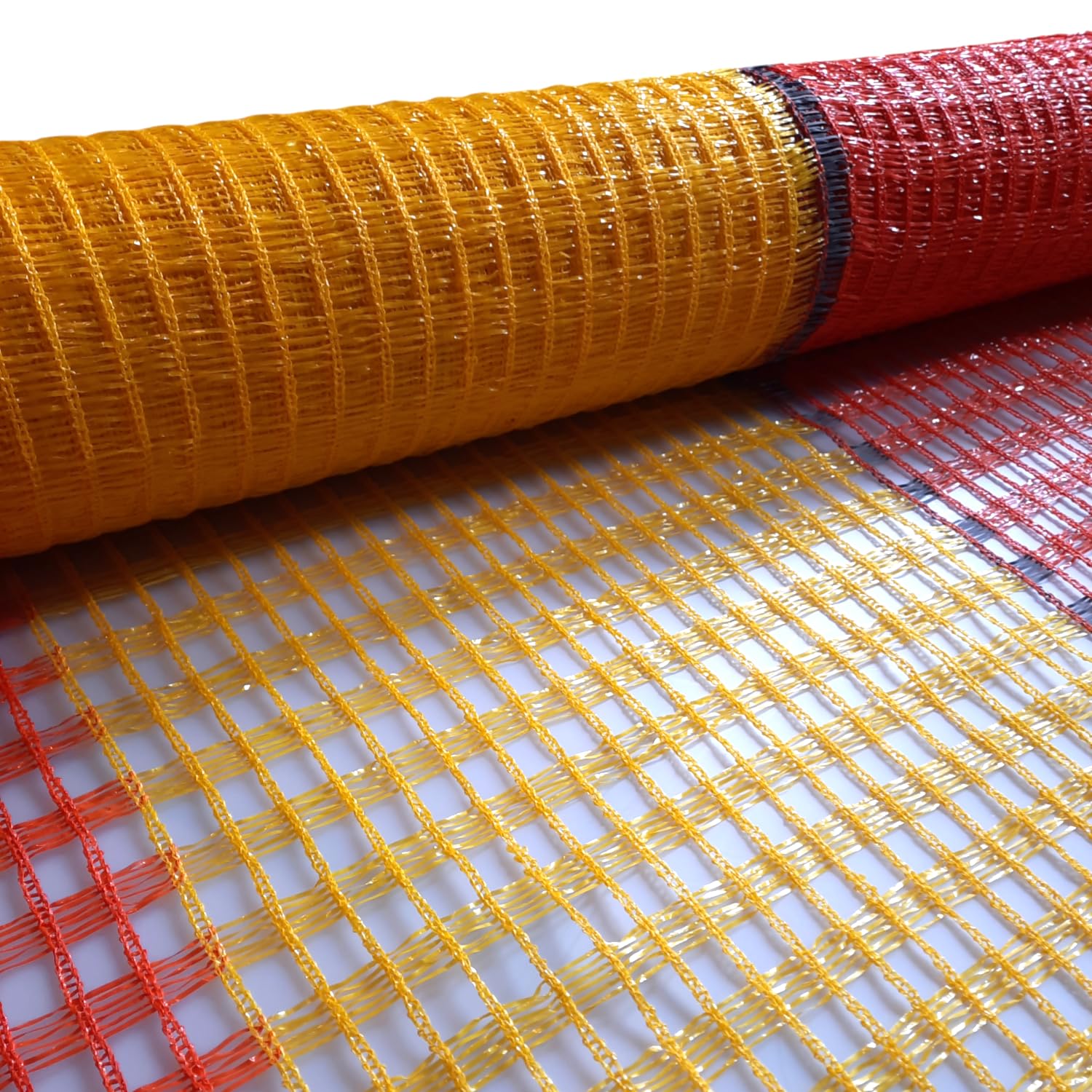 Absperrnetz Baustellenzaun Schutznetz 1,00 m x 50,00 m orange-gelb reflektierend