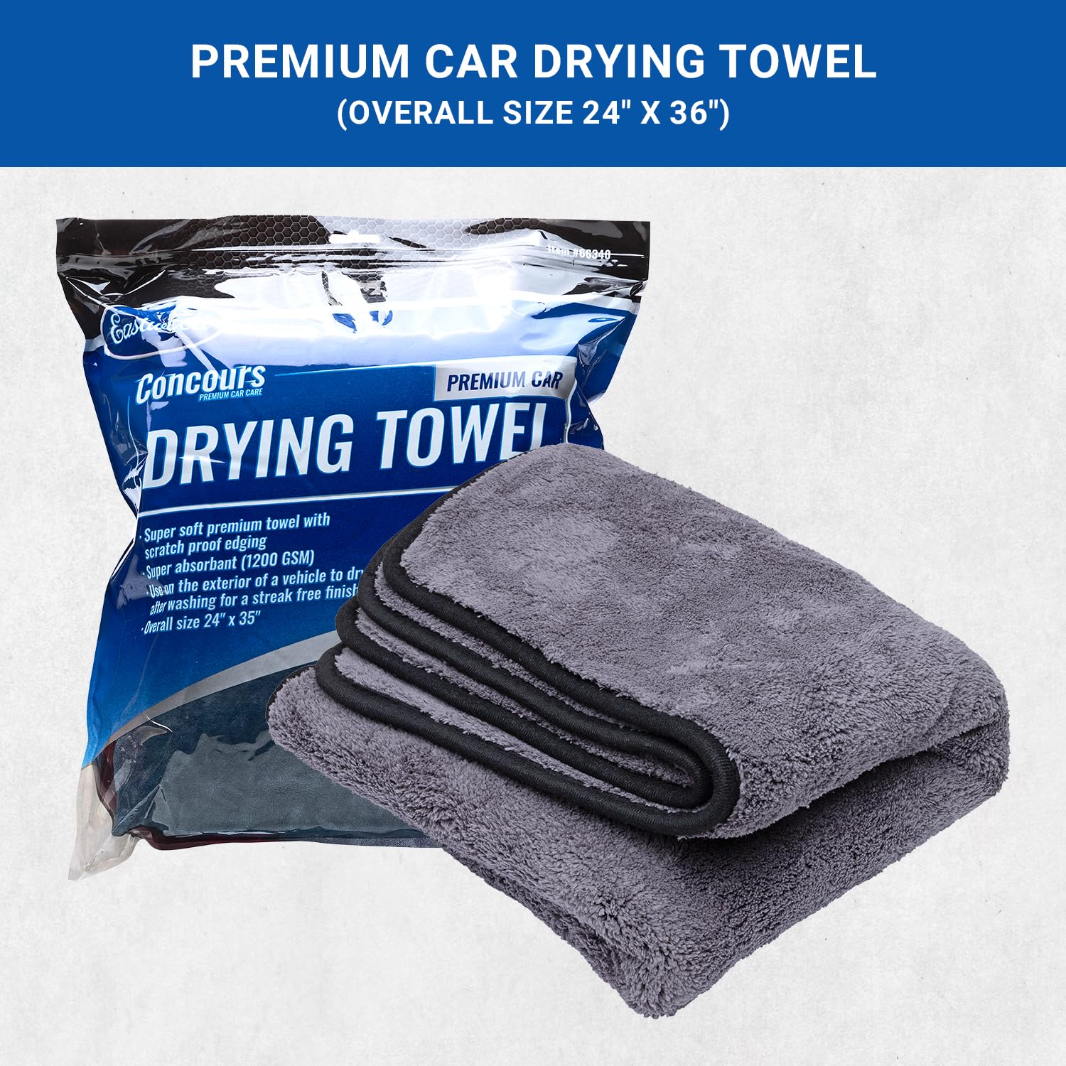 Gliptone Professional Car Care Products Softouch Microfiber Window Towel, 1 Count