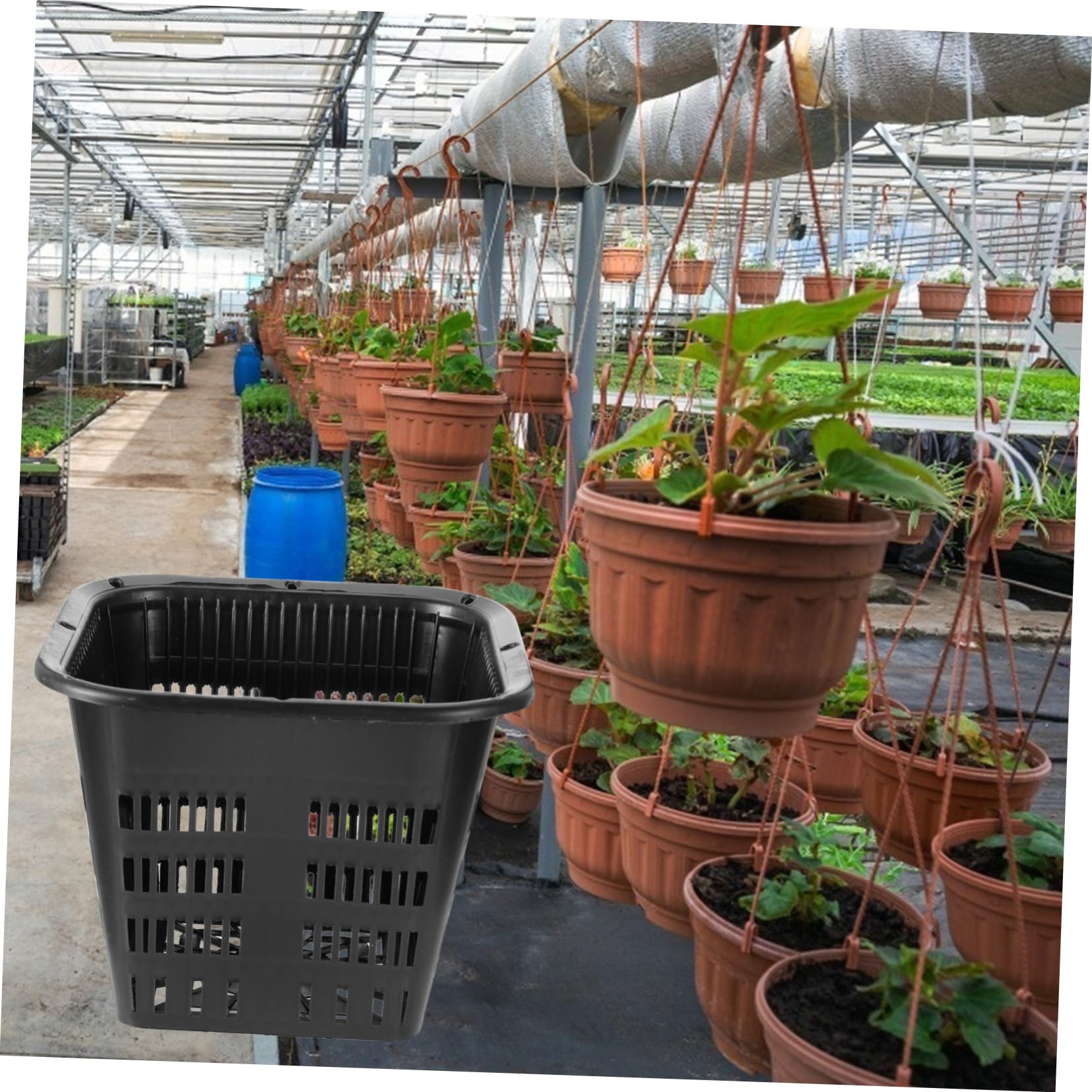 12 Stück Wurzelkontrolle Kunststoff Pflanzkörbe Garten Schlitzbecher Pflanzkorbbecher Baumschultopf Wurzelfixierungshalter Hydrokulturkorb Kunststoff Pflanztopf Garten