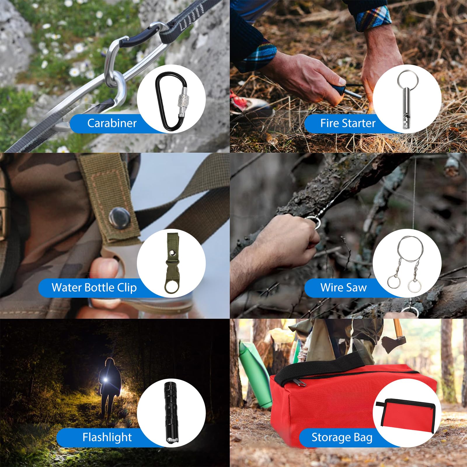 Calendrier De L’Avent 24 Jours Outils De Survie - Cadeau Aventure, Camping, Plein Air - Coffret Surprise équipement