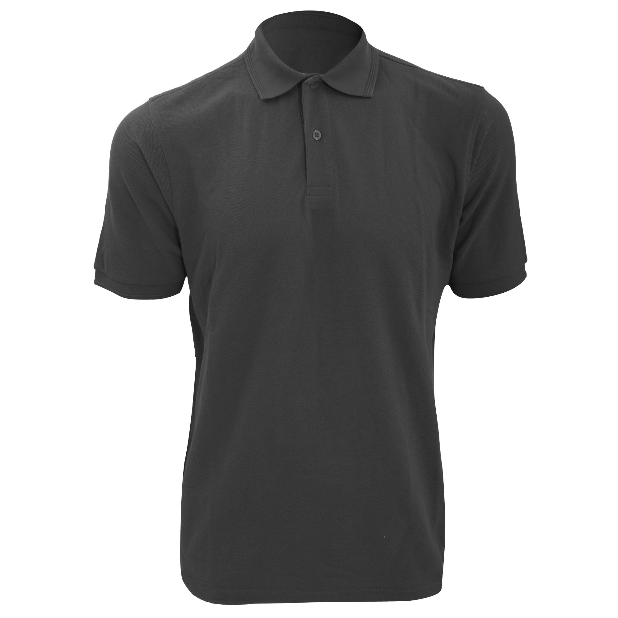 Russell Men's Grey Ripple Collar & Cuff Short Sleeve Polo Shirt (Xl) (Convoy )