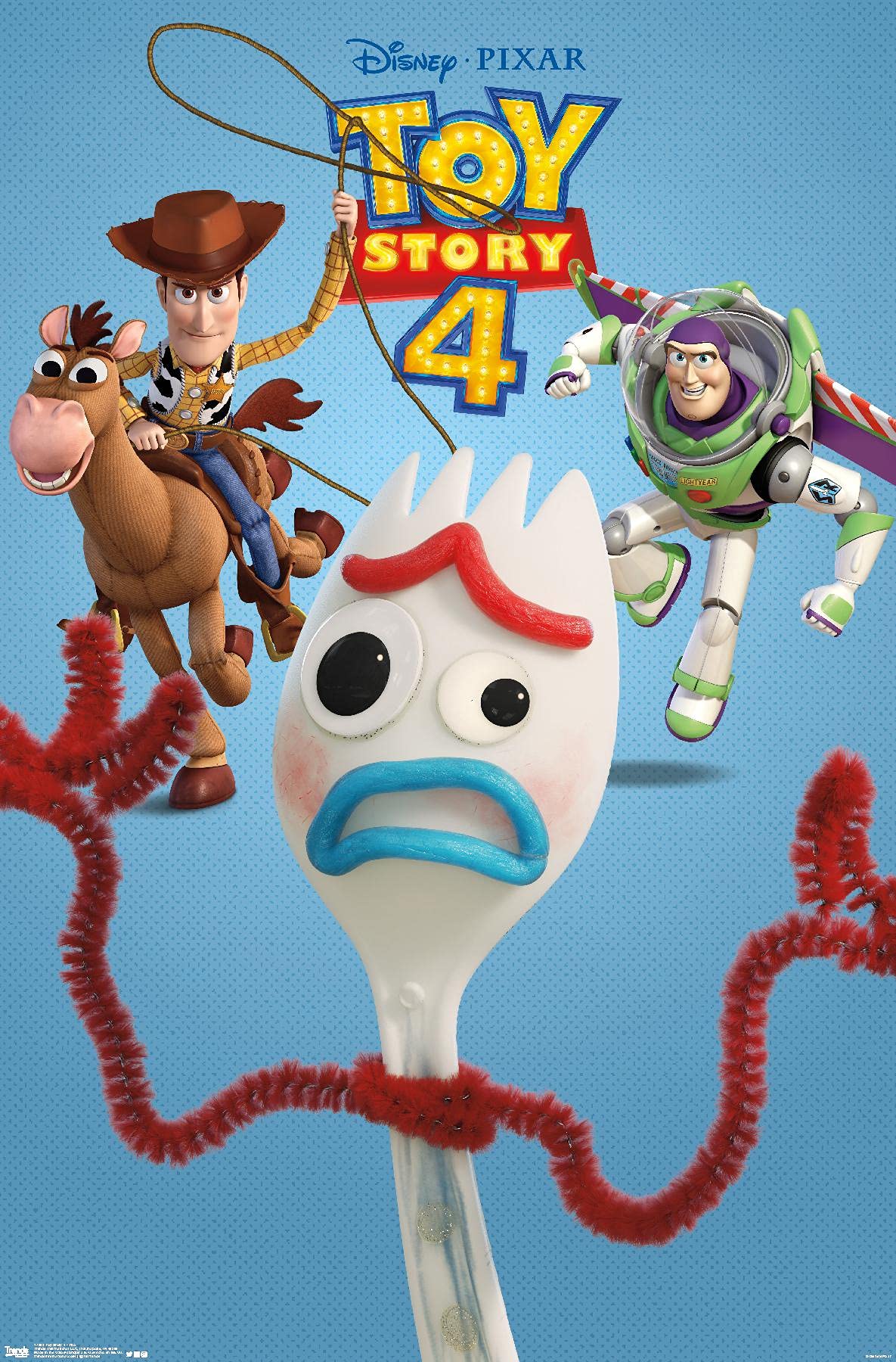 Trends International Disney Pixar Toy Story 4 - Trio Wall Poster, 22.375" x 34", Unframed Version