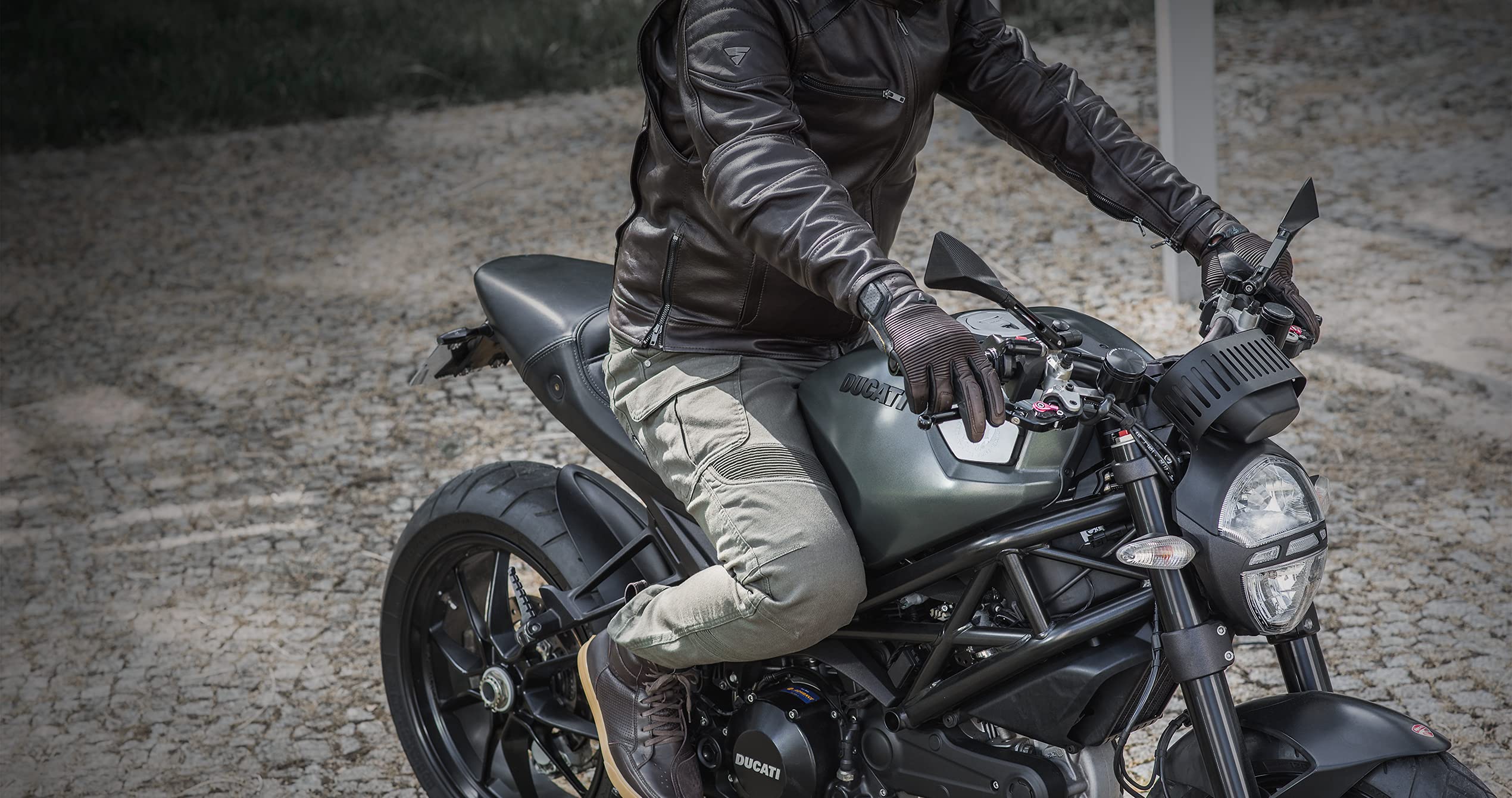 SHIMA BLAKE GLOVES BLACK, klasyczne rękawice motocyklowe w stylu vintage, z ochraniaczami (czarne, L)