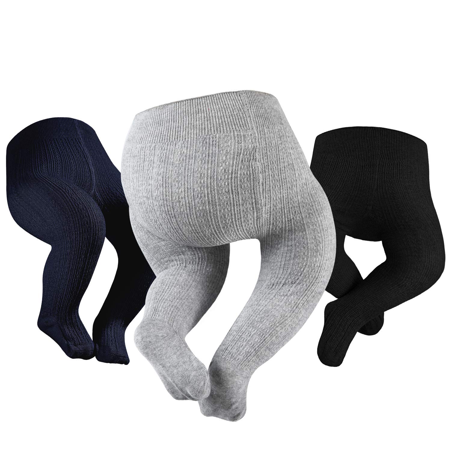 Petrass Baby Girls Cable Knitted Tights Infant Full-Footed Seamless Cotton Tights New-born Girls Seamless Leggings 3/4/5/6