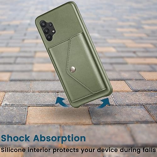 Miniatura 6 de XcaseBar Funda protectora para Samsung Galaxy A32 5G Funda de tarjeta de crédito titular de la tarjeta de crédito Funda de cuero PU para Galaxy A32