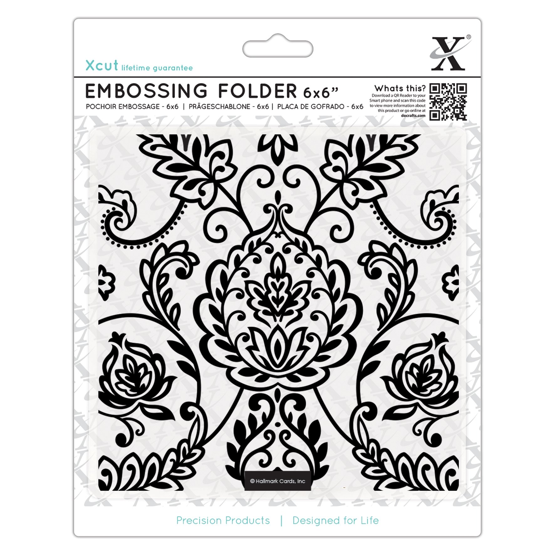 Xcut 6x6" Arts & Crafts Tile Embossing Folder, DIY Arts & Craft Accessories, Card Making Supplies, Embossing Decoration, Scoring Supplies & Crafting Tool Accessories, Scrapbooking, Embossing Ink Pads