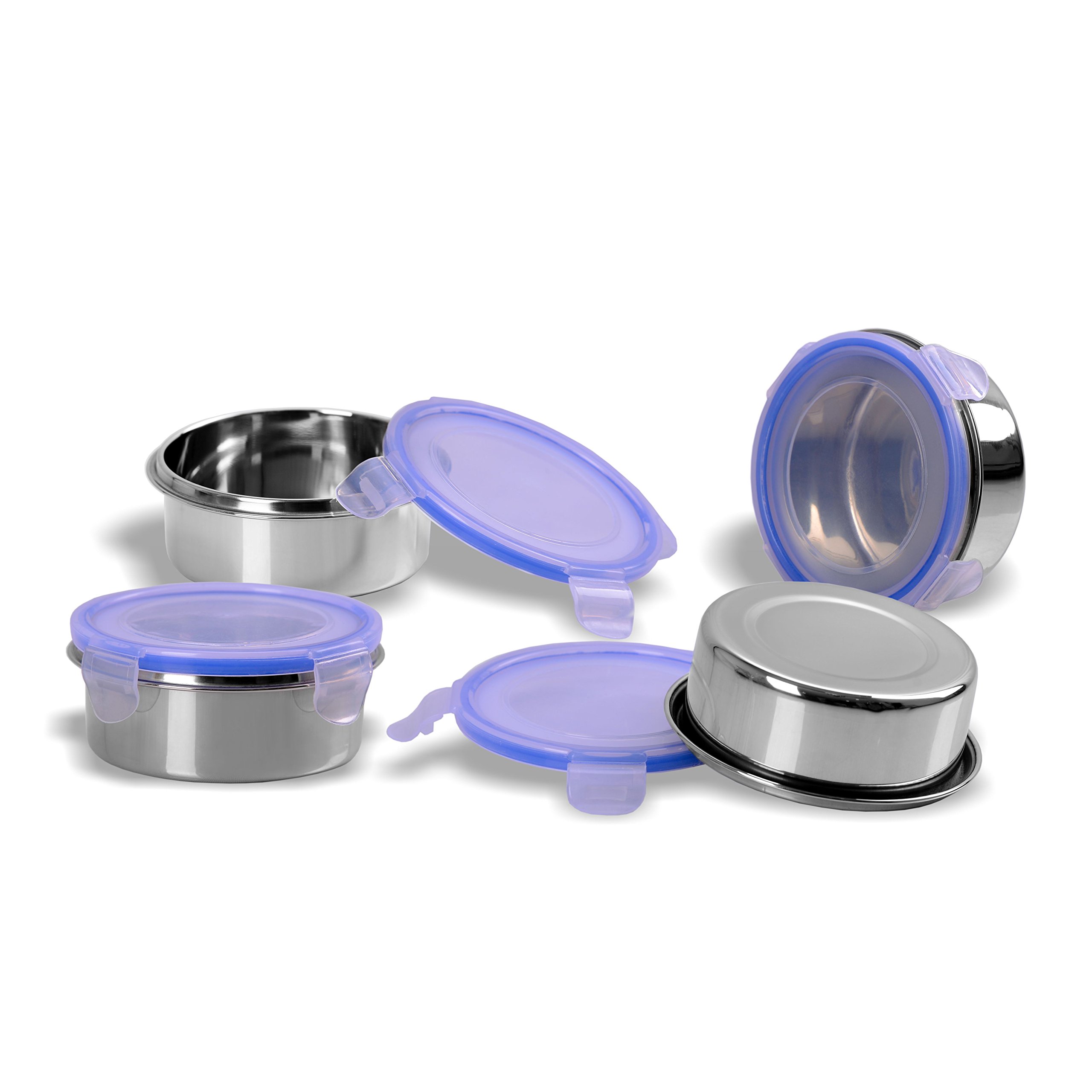 Sumeet Stainless Steel Airtight & Leak Proof L&L Containers Set, Size 350ML -4Pc, Silver - Image 2 thumbnail