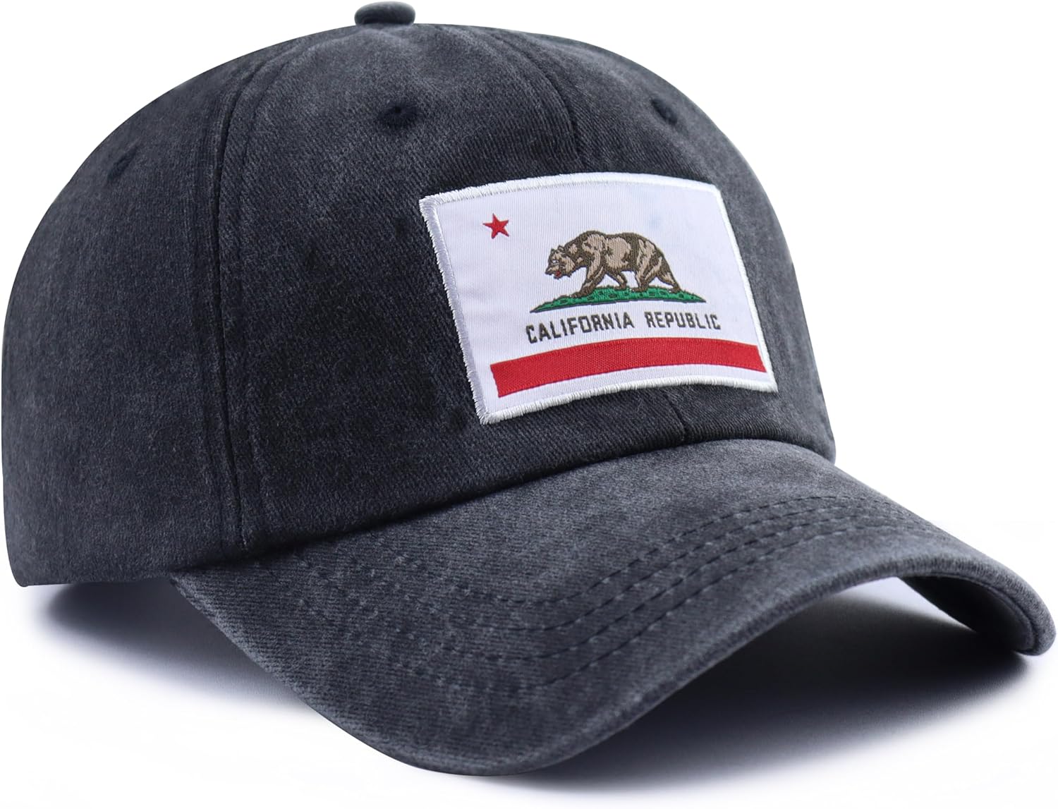 California State Flag Hats for Women Men, Adjustable Cotton California Bear Baseball Cap - Image 4
