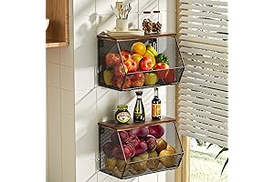 Premium 2 Tier Stackable Hanging Fruit Basket