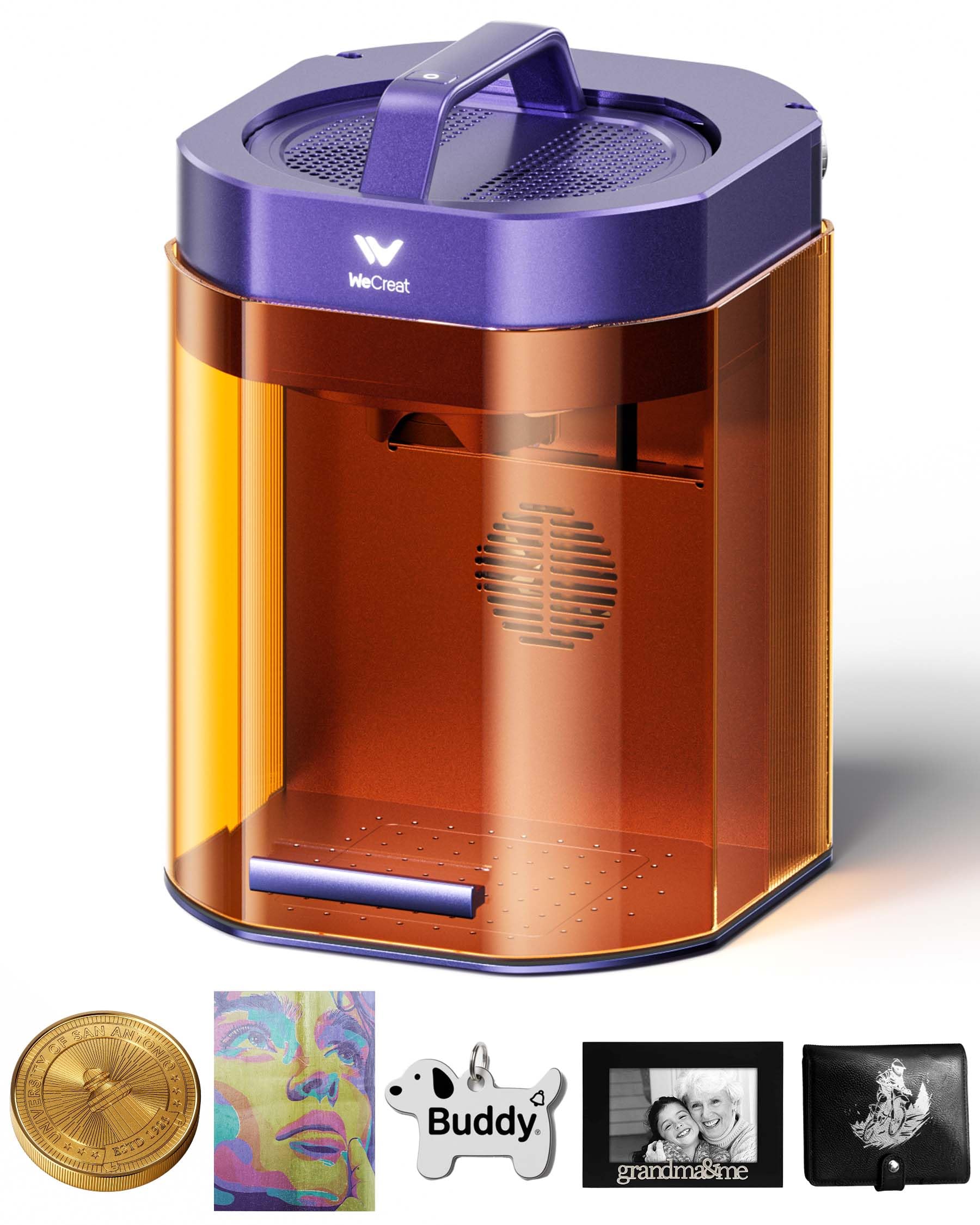 WECREAT Lumos - Incisore laser a diodo da 10 W + doppio laser IR da 3 W, velocità 4000 mm/s, incisione in metallo colorato, risoluzione 8K, incisione su superficie curva, messa a fuoco automatica