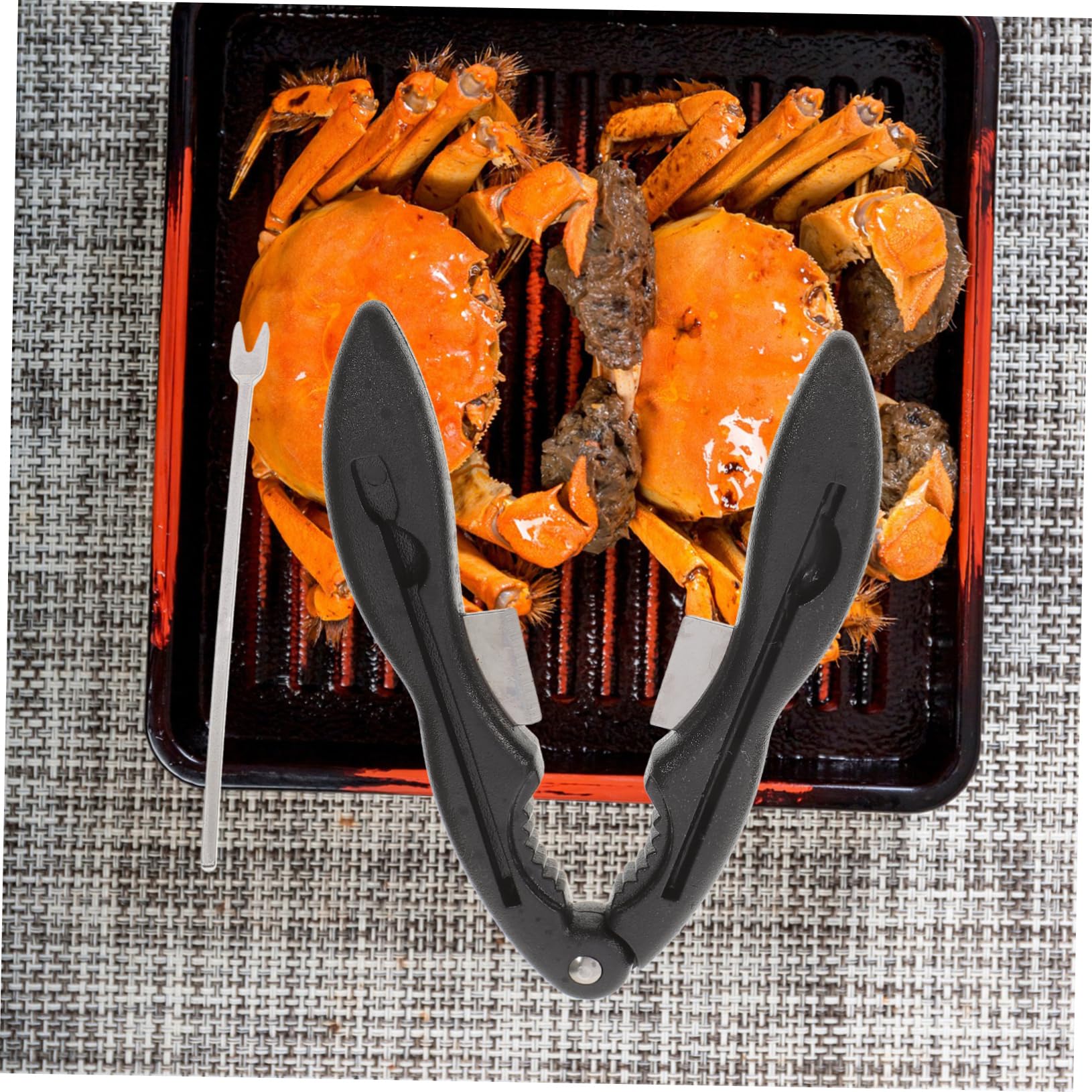 Cabilock 1 Set Stainless Steel Crab Tools Ergonomic Crackers and Picks for Seafood Easy to Use Kitchen Utensils for Crab Lobster and Shrimp Enjoyment and Labor Saving