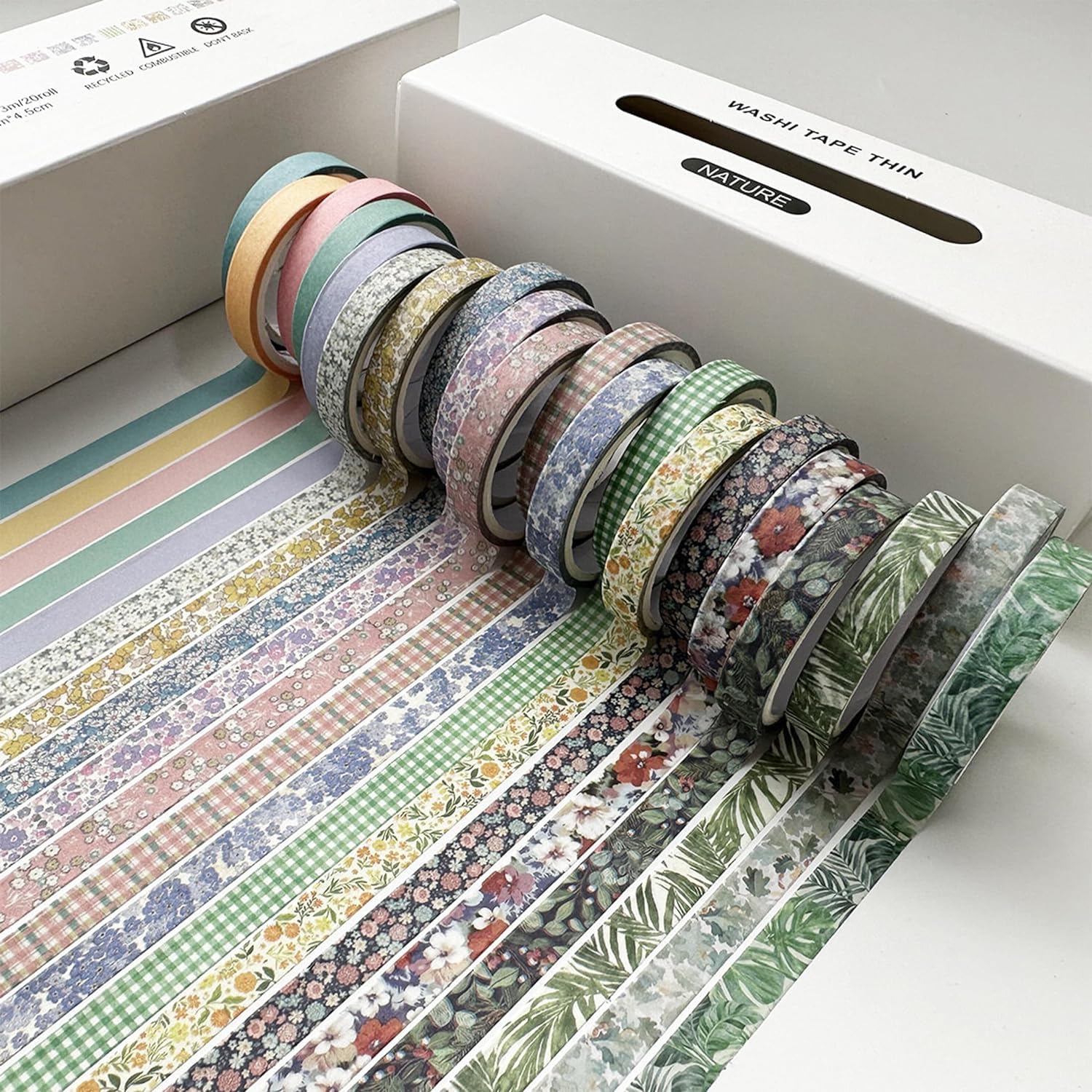 Nastro Washi Tape Vendemmia - 20 Rotoli Decorativi Per Scrapbooking E Fai-Da-Te - Foto 4
