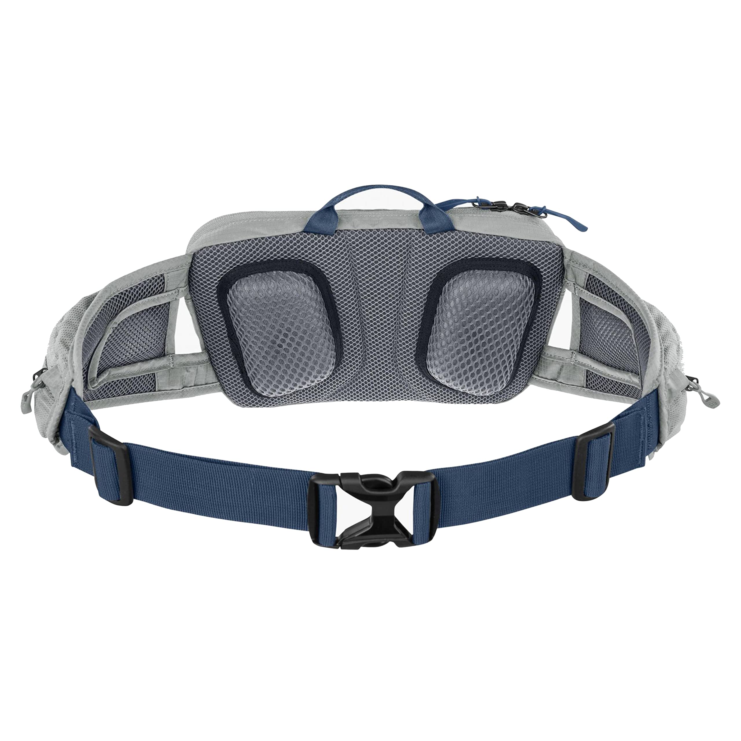 EVOC HIP POUCH 1 borsa, marsupio, marsupio per tour in bicicletta e percorsi (capacità 1 l, AIR PAD SYSTEM per un comfort ottimale, 2 tasche sulla cintura, 2 tasche aggiuntive), grigio pietra