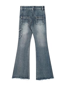 ZUNQKG Womens Y2k Flare Jeans High Waist Teen Girls Vintage