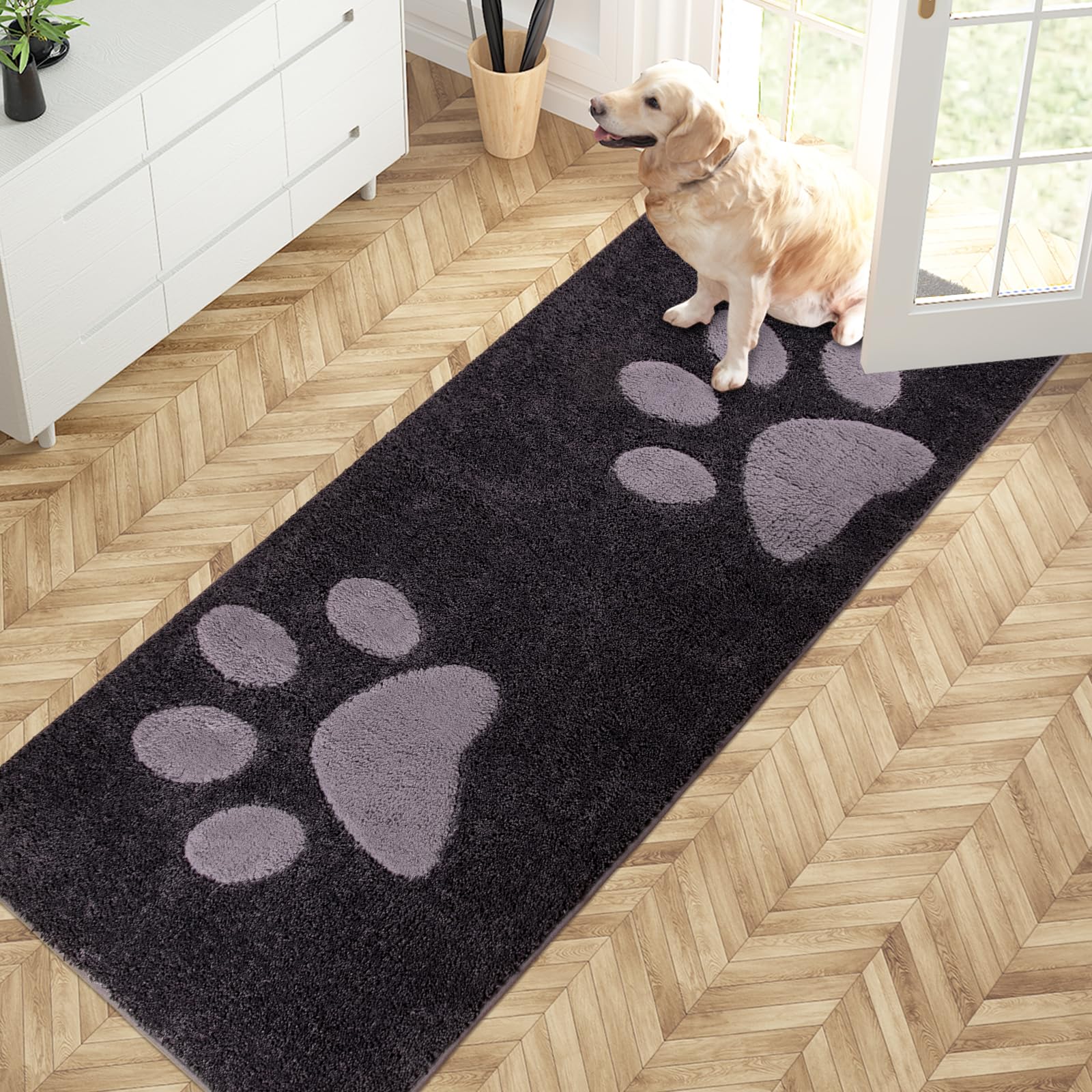 Paillasson anti-saleté super absorbant et lavable PURRUGS 80x177 cm