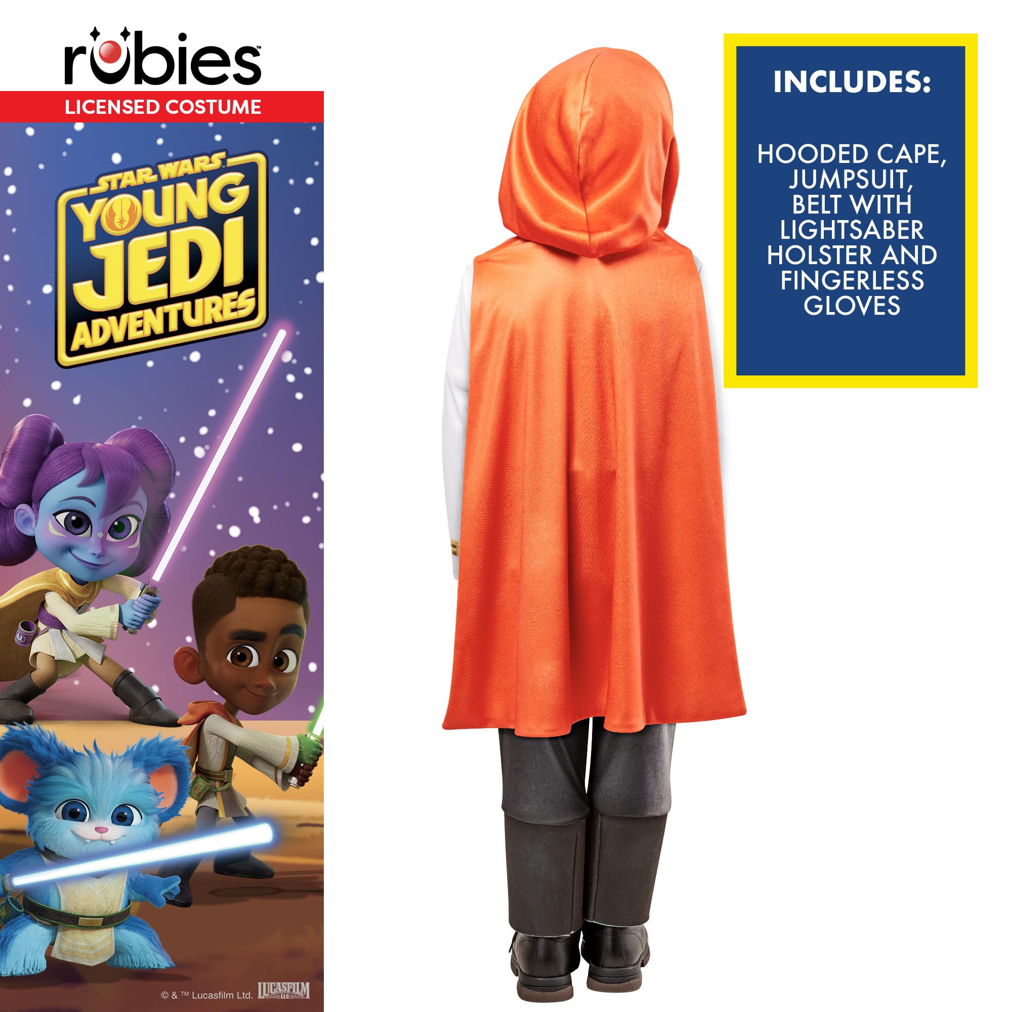 Rubies 1001255XS000 Kai Brightstar Toddler Costume Star Wars Kids Fancy Dress, Boys, Girls, Multi, 5-6 Years Halloween - Image 2