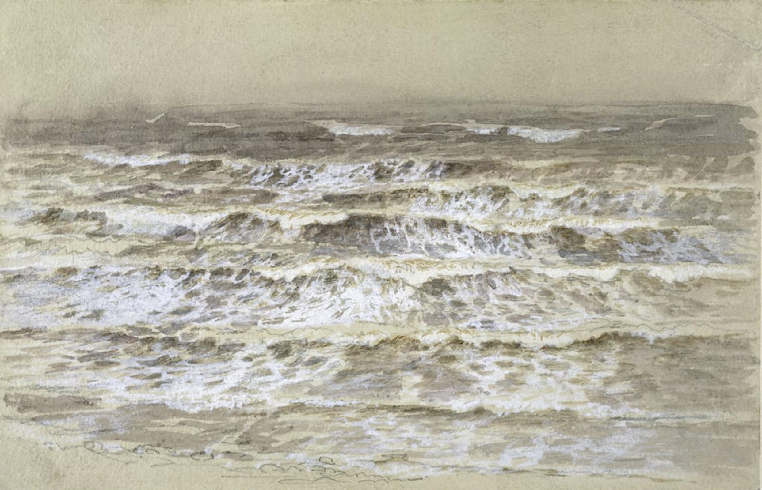 RZHRHJES Retro Picture Portrait Oil Painting Modern Wall Artwork Study of Waves by Famous Painter Canvas Poster for Home Decor 60x90cm