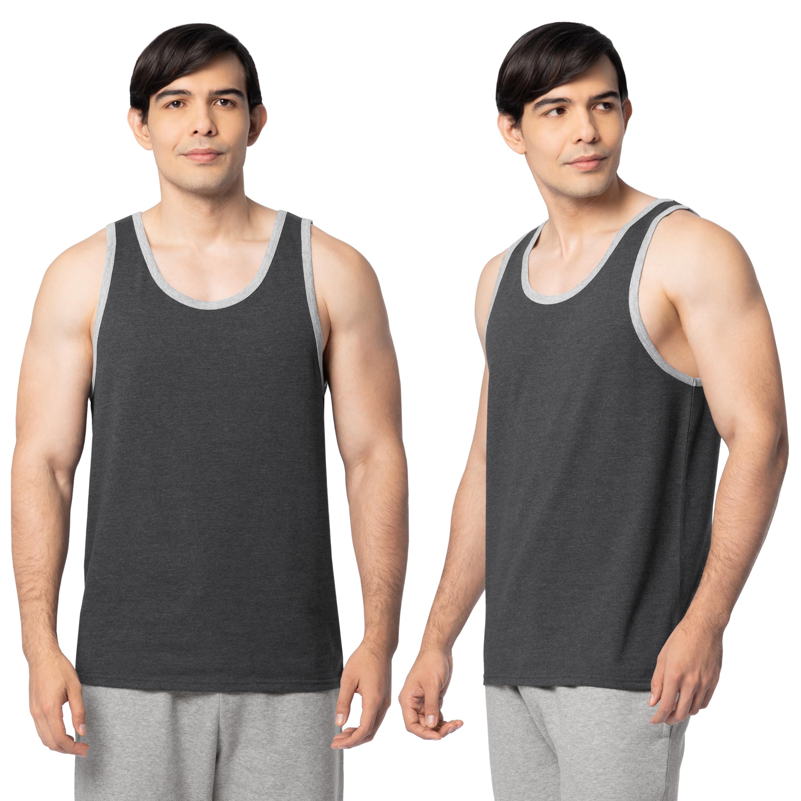 Fruit of The Loom Men's Eversoft Cotton Sleeveless T Shirts, Breathable & Moisture Wicking with Odor Control, Sizes S-4X