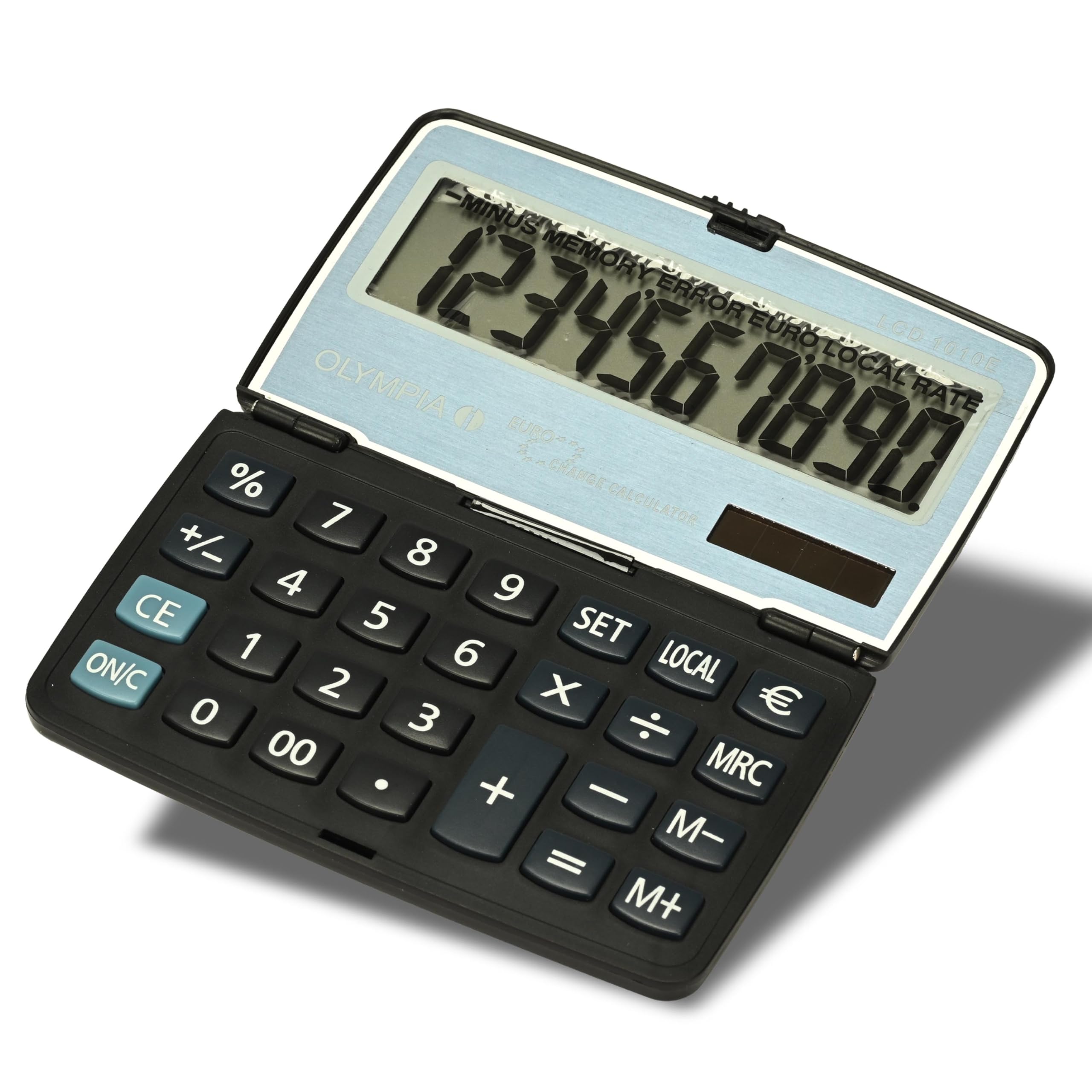Olympia Pocket Calculator, LCD-1010E - 10 Digits, Steel Blue Colour - OLCA4683