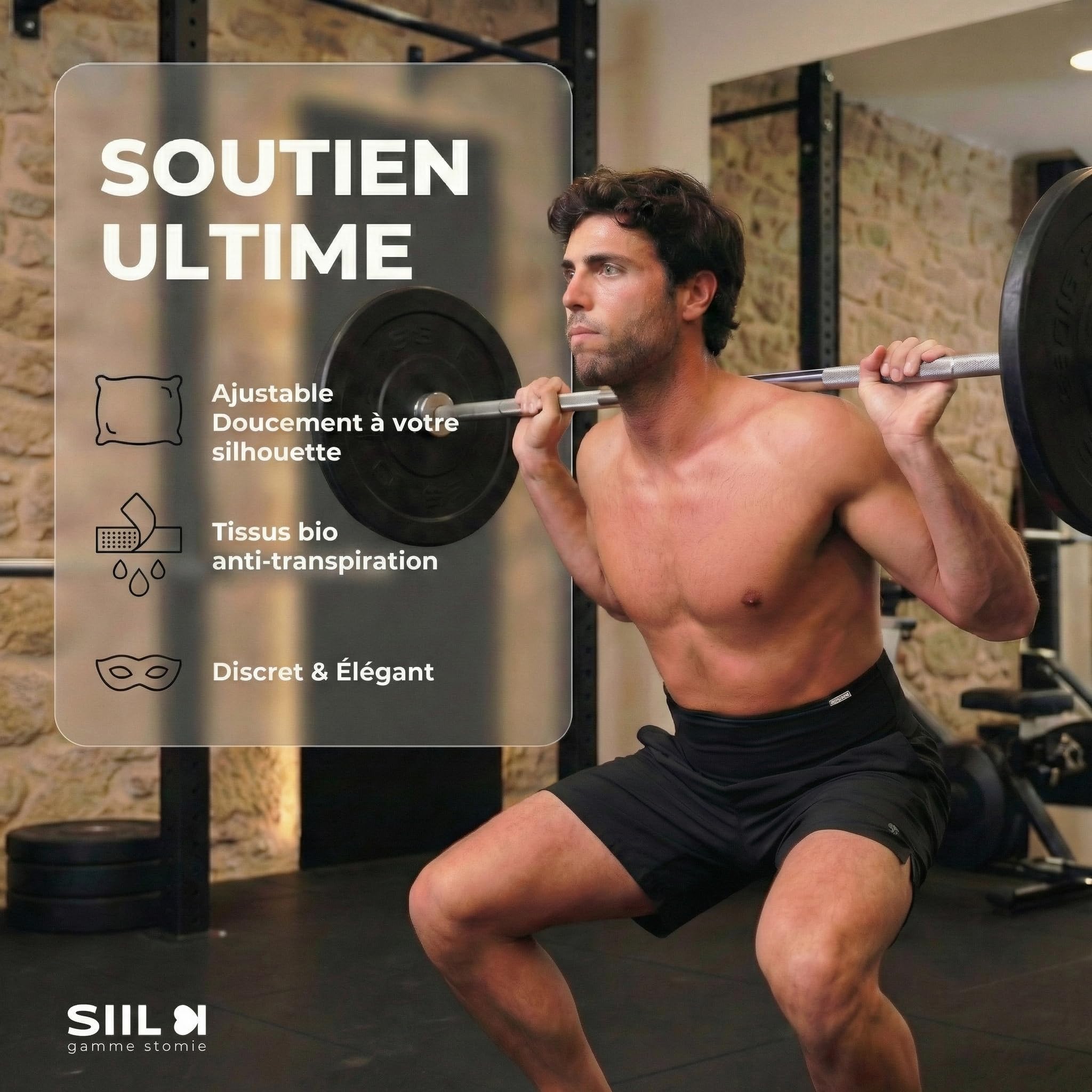 SIIL Ceinture de Stomie Homme & Femme - Poche de Stomie Discrète pour Sport et Natation - Fermeture Améliorée (Zip & Velcro) - Fabriqué en UE