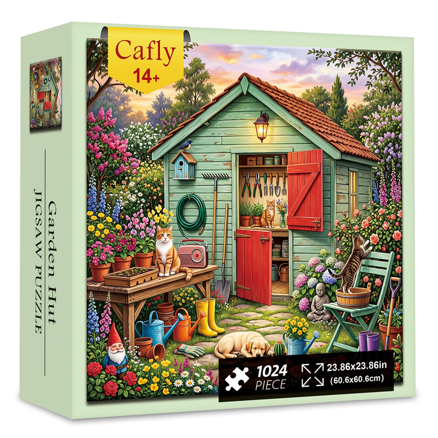 1000 Piece Jigsaw Puzzles for Adults,Floral Garden Design, Precision Fit Interlocking Pie…