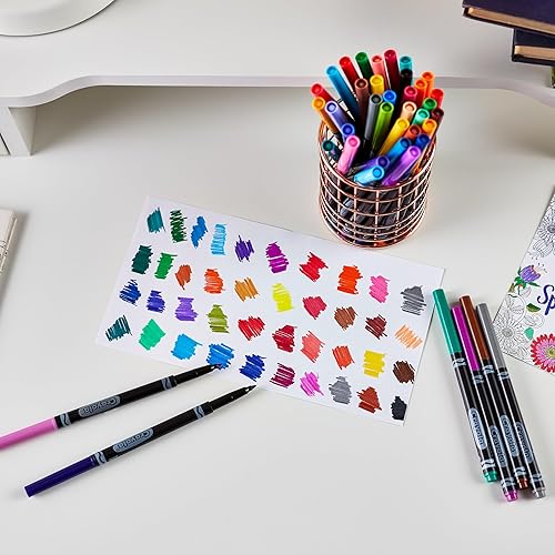 Miniatura 5 de Crayola Fine Line Markers for Adults (40ct), Skinny Marker Set for Adult Coloring Books, Gift for Teens, Aesthetic Art Supplies, Stress Relief