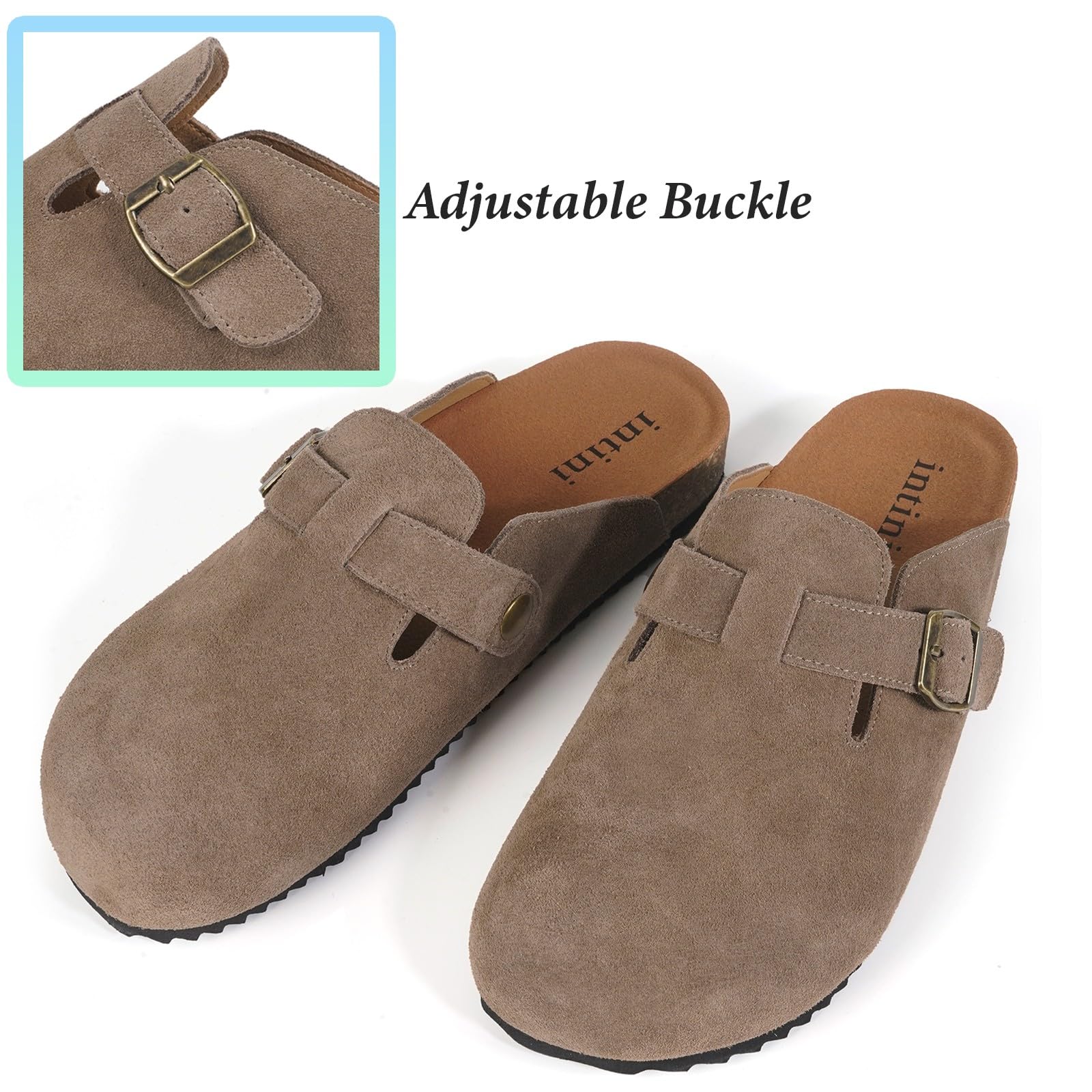 Sabot Donna Ciabatte Uomo Chiuse con Comodo Pantofole in Pelle Scarpe da Giardino Traspirante Sandali Ciabatta 36-46