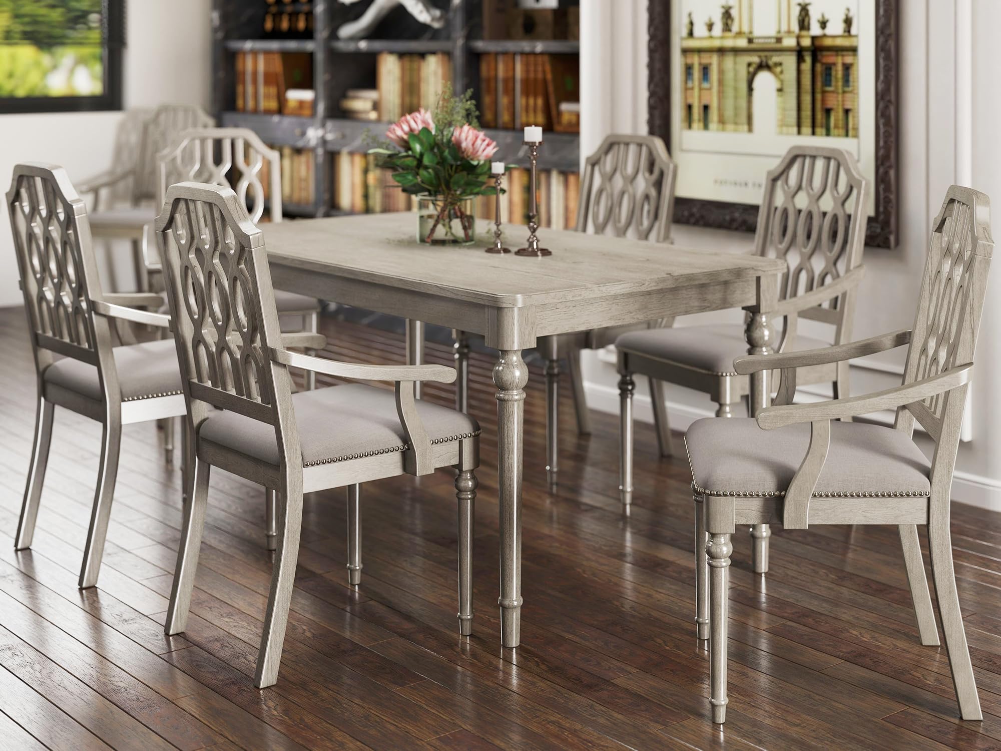 Amazon.com - DM Furniture Farmhouse Dining Chairs Set of 6 with Unique