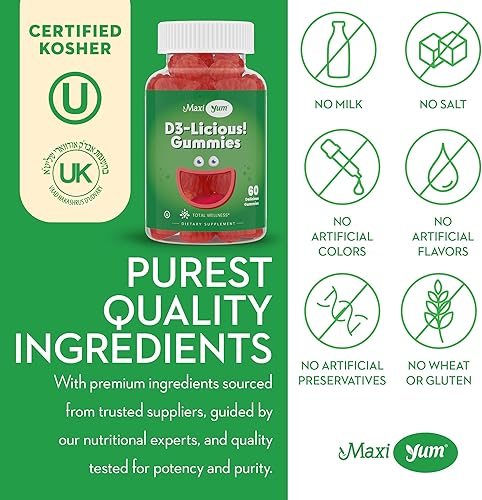 Miniatura 5 de Maxi Health Gomitas de vitamina D (60 gomitas)