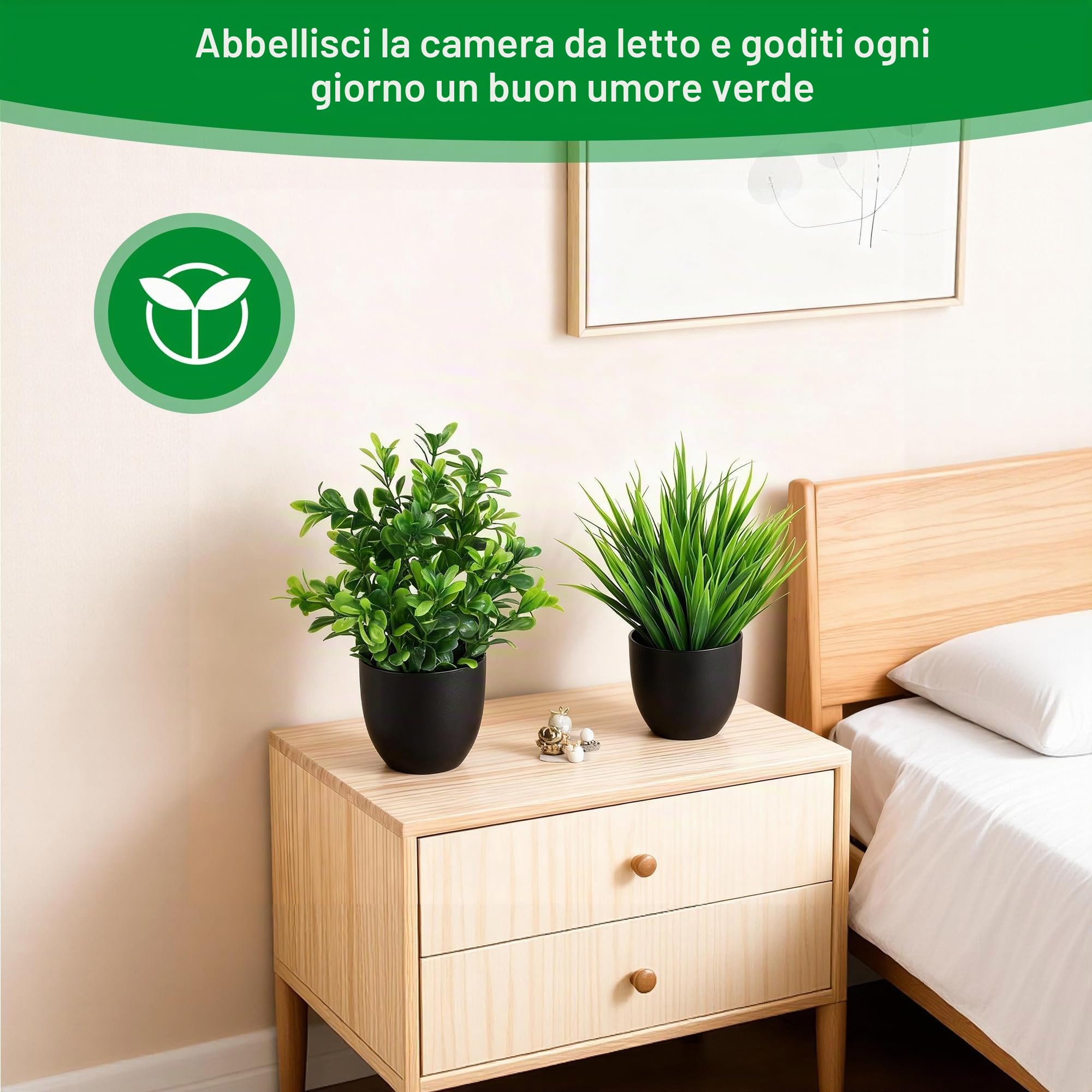 5 Pezzi Piante Finte da interno in Vaso,Pianta Finta Realistica, Piante Artificiali da interno Con piante in vaso, Piante Finte per ufficio, tavolo, camera da letto, cucina, decorazione domestica