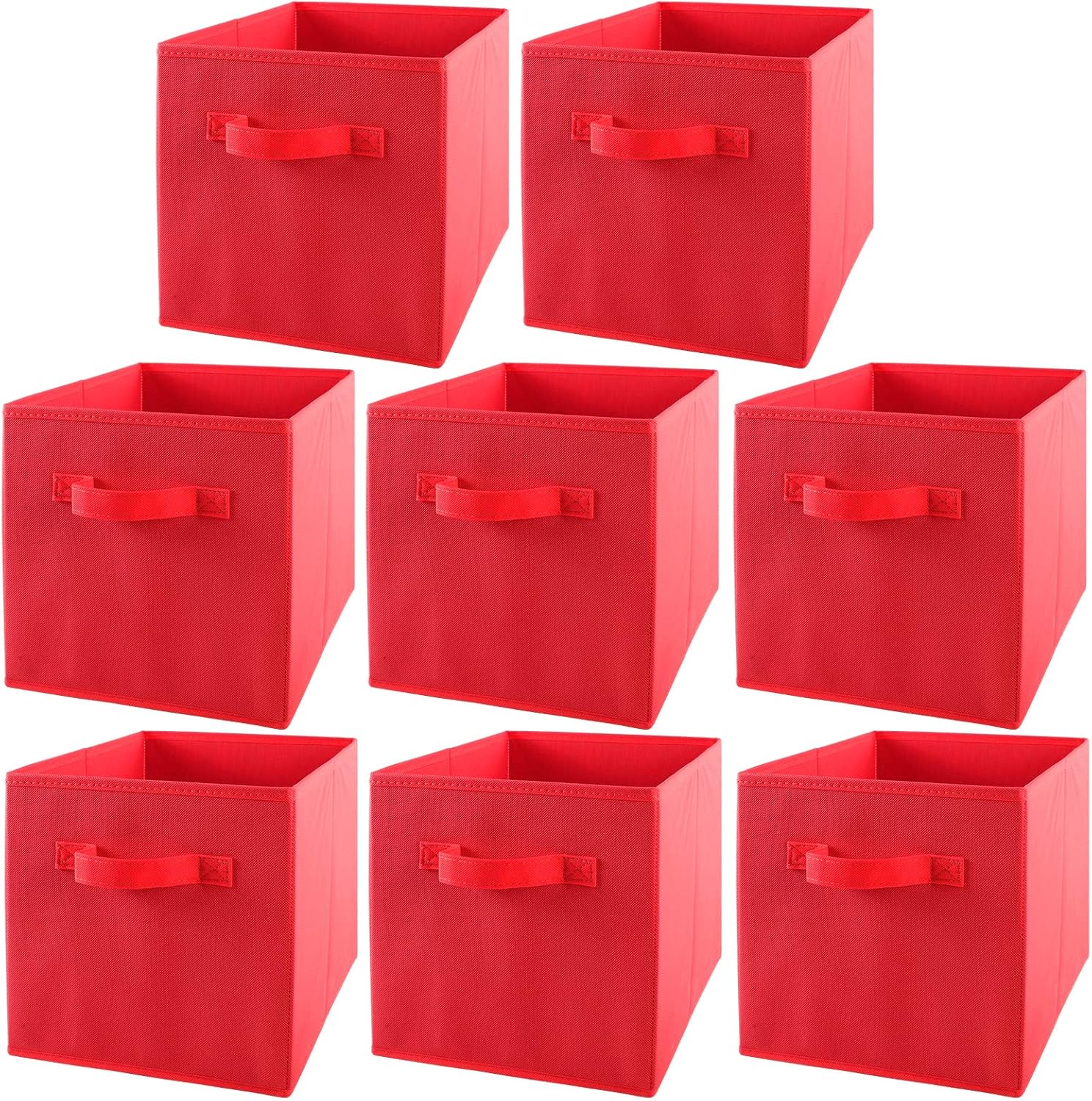 LONENESSL Foldable Storage Boxes with Handle, Set of 8 Fabric