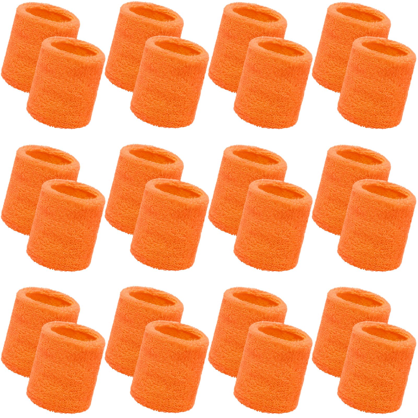 Bememo 24 Pcs Wrist Sweatbands Bulk Athletic Wristband for Men