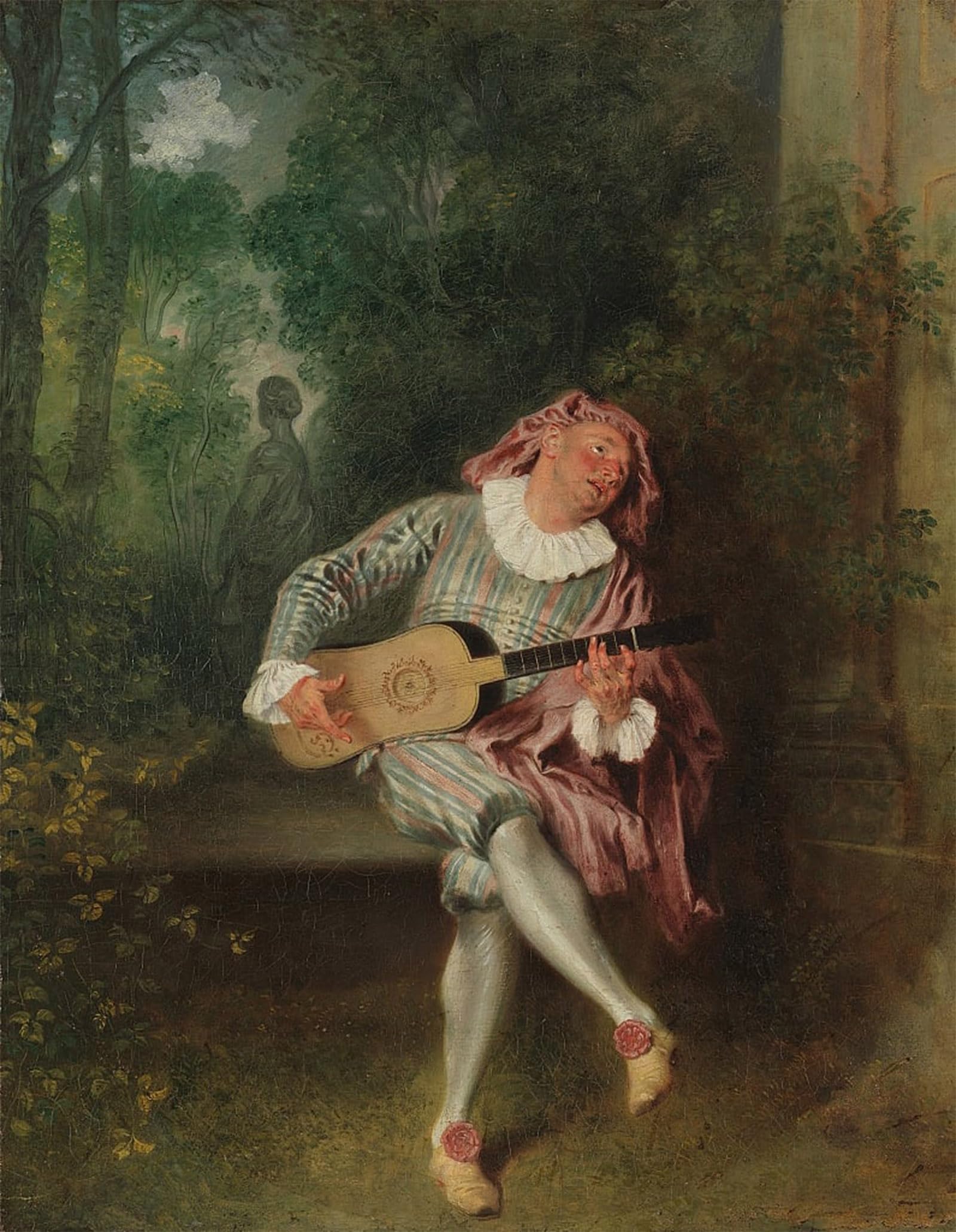 POSTERIIk Vintage Art Print Images Pictures Print Mezzetina by Jean Antoine Watteau Modern Colour Posters for Office Home Decor 60x90cm