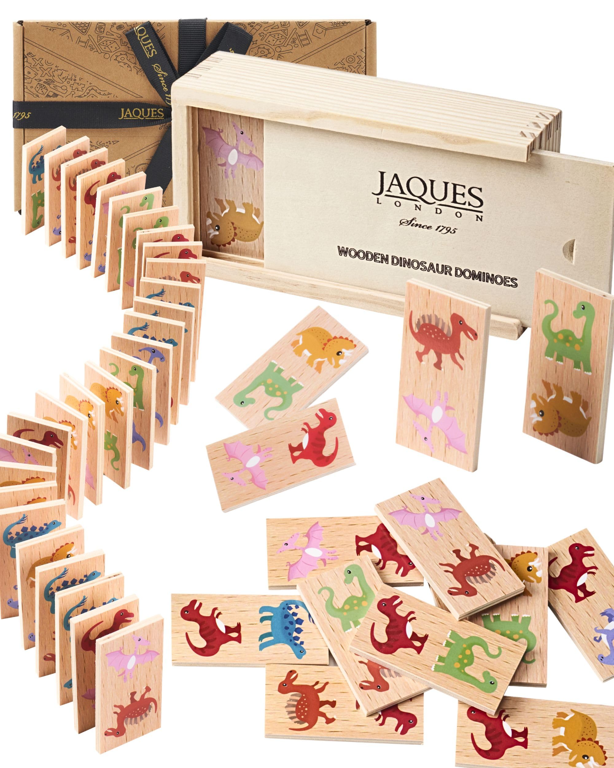 Jaques of London Dinosaur Dominoes, Multi Colours