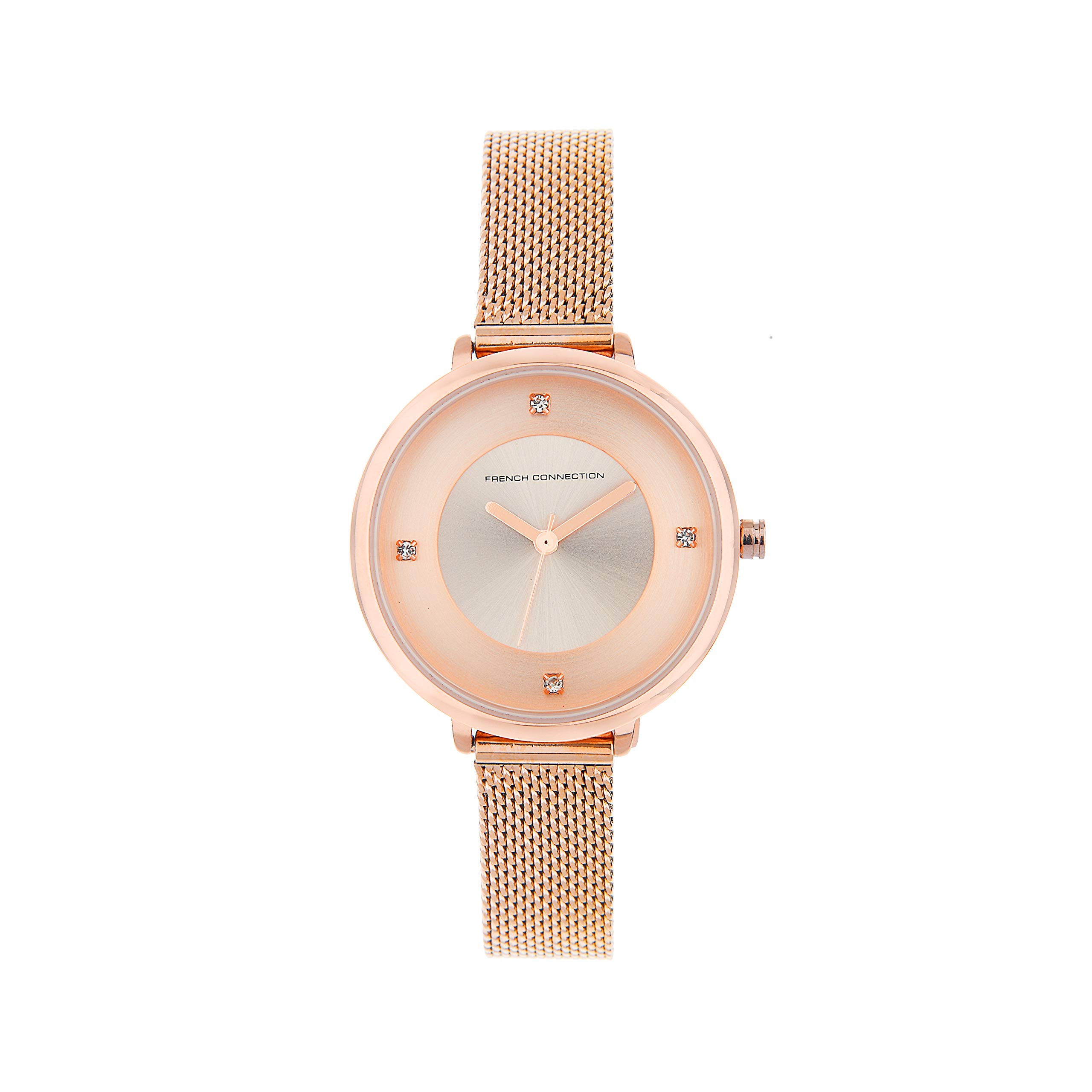French Connection Stainless Steel Analog Rose Gold Dial Womens Watch-Fcn0007C-R, Band_Black (B08JM3P374) Amazon Price History, Amazon Price Tracker