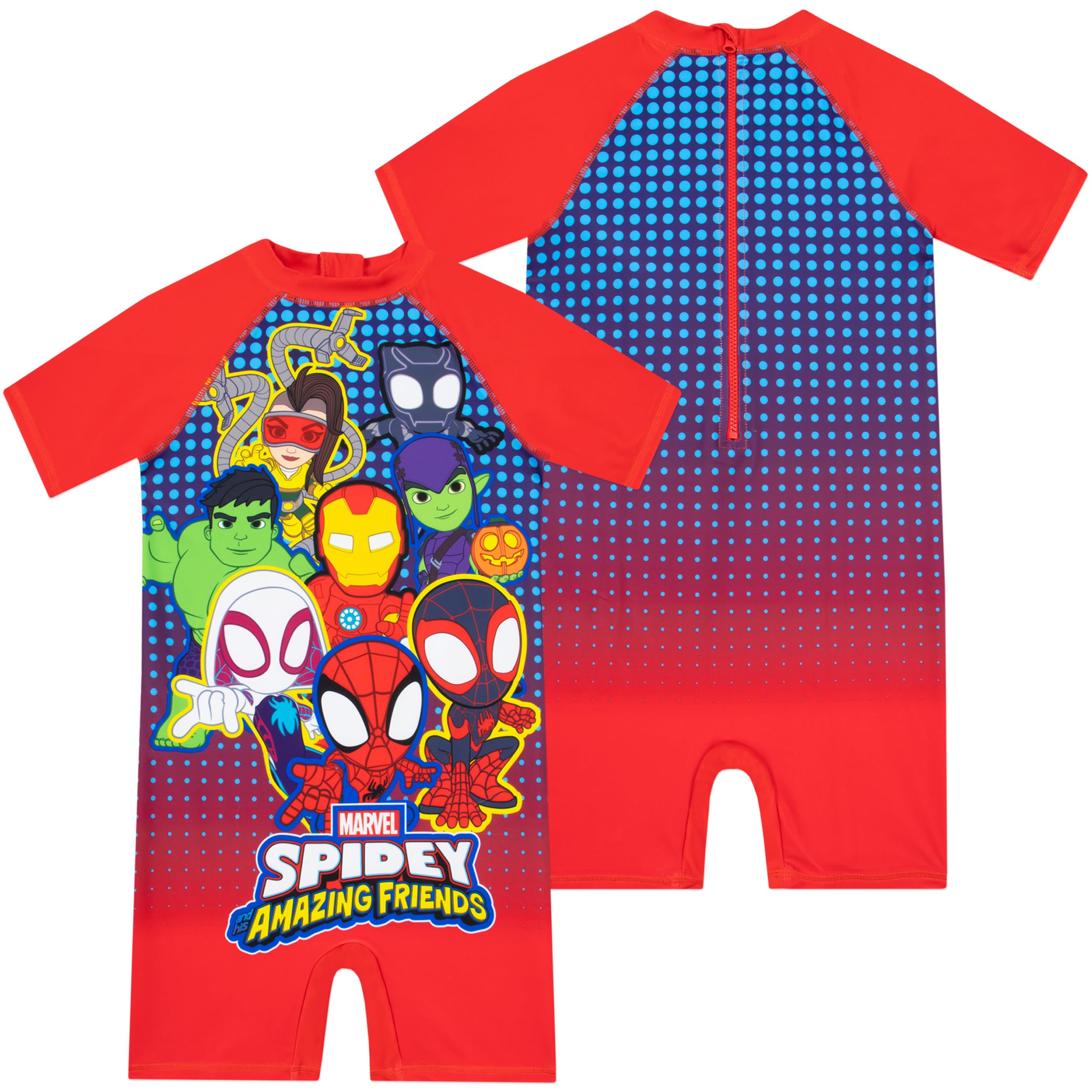 Marvel Strój Kąpielowy Chłopięcy, Kostium Pływanie Spiderman, Spidey I Przyjaciele Kombinezon Kąpielowy, Dziecięce Stroje Do Pływania