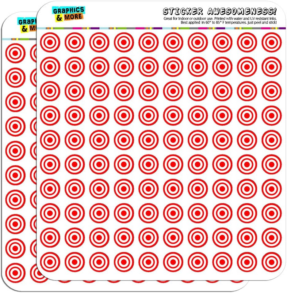 Target Sniper Scope Bullseye 1/2 (0.5) Planner Calendar Scrapbooking Crafting Stickers - Clear