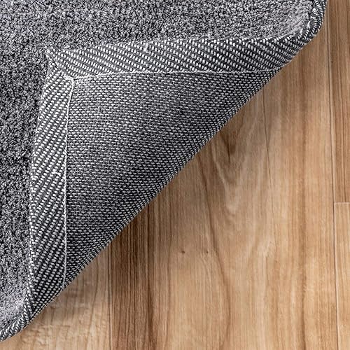 Miniatura 8 de nuLOOM Alfombra de área Bernetta ombré copetuda a mano, 6 pies, redonda, color gris